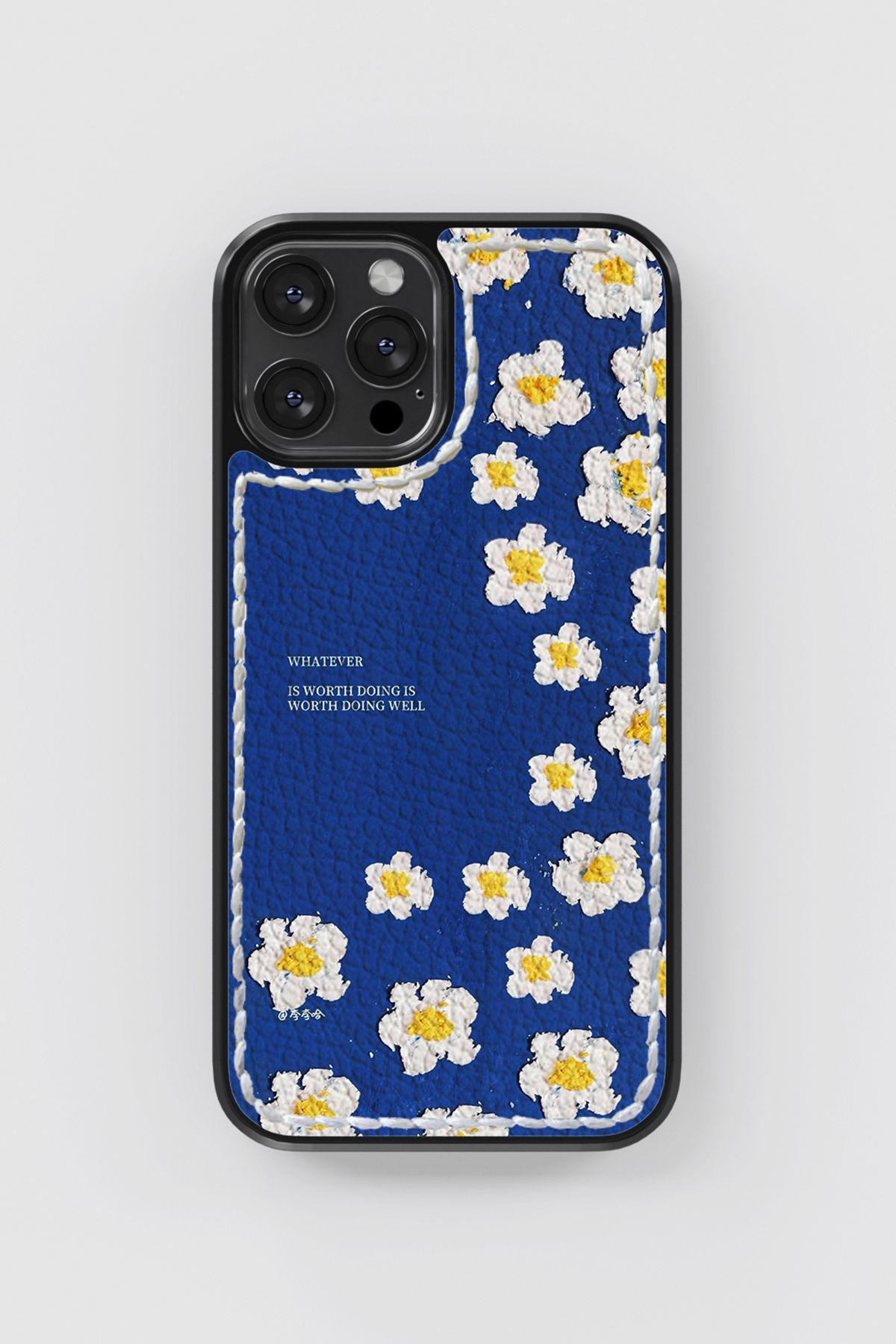 No28studio Whatever Deri Ve Dikişli Telefon Kılıfı