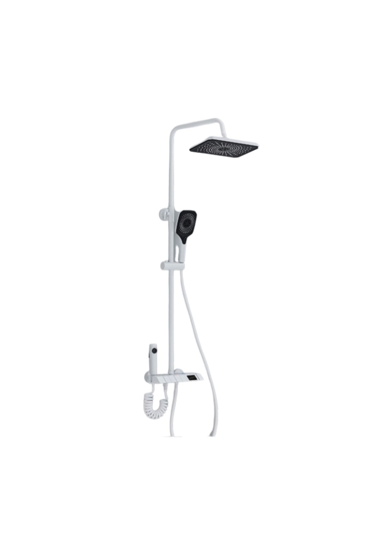 Blackswan Design Coloana Dus, Blackswan, Tip M170, Alb Ajustabil, Display Lcd, Pipa Ascunsa, Dus Presiune, 120 Cm - One Size
