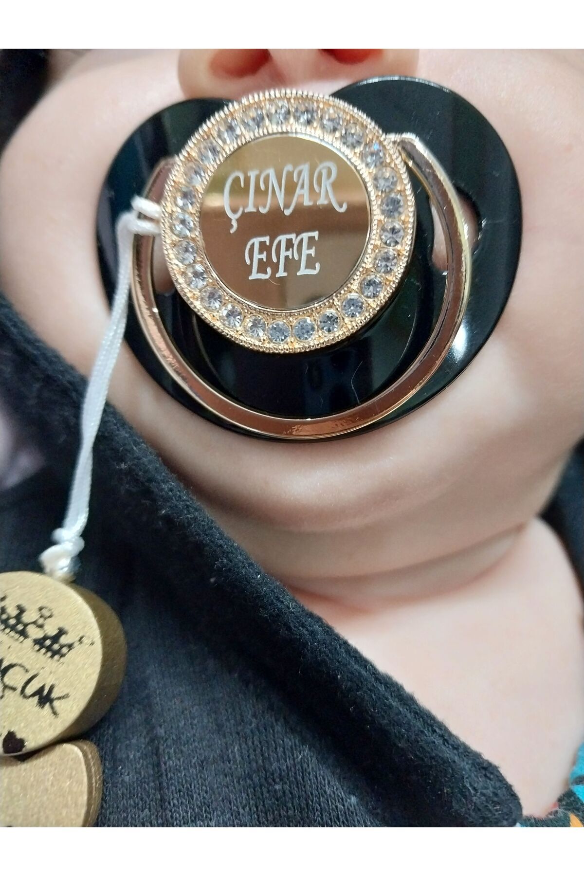 Sahi Aksesuar Isimli Bebek Emzik Zinciri Ve Isimli Silikon Emzik Seti fotoğrafı 3 (önizleme)