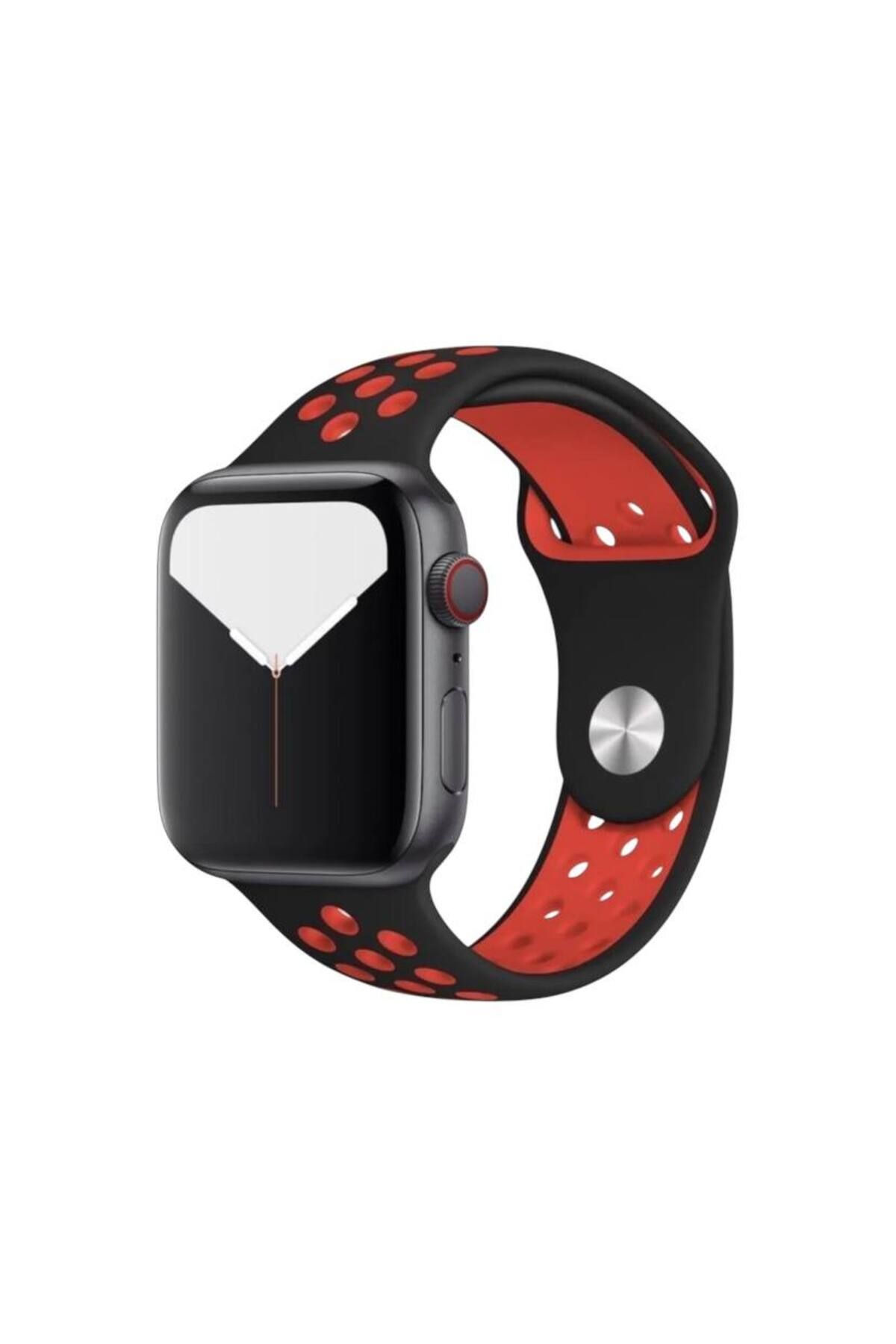 Bruntoo BR Apple Watch Series 10/9/8/7/6/5/4/SE/3/2/1 42mm-41mm-40mm-38mm İle Uyumlu M/L Beden Delikli kordon