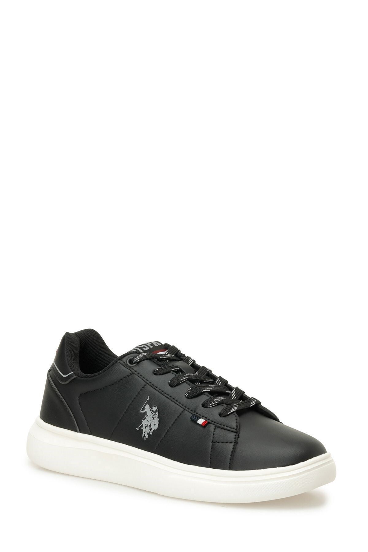 U.S. Polo Assn. Comfort Taban Bağcıklı Günlük Sneaker Spor Ayakkabı Siyah-Beyaz
