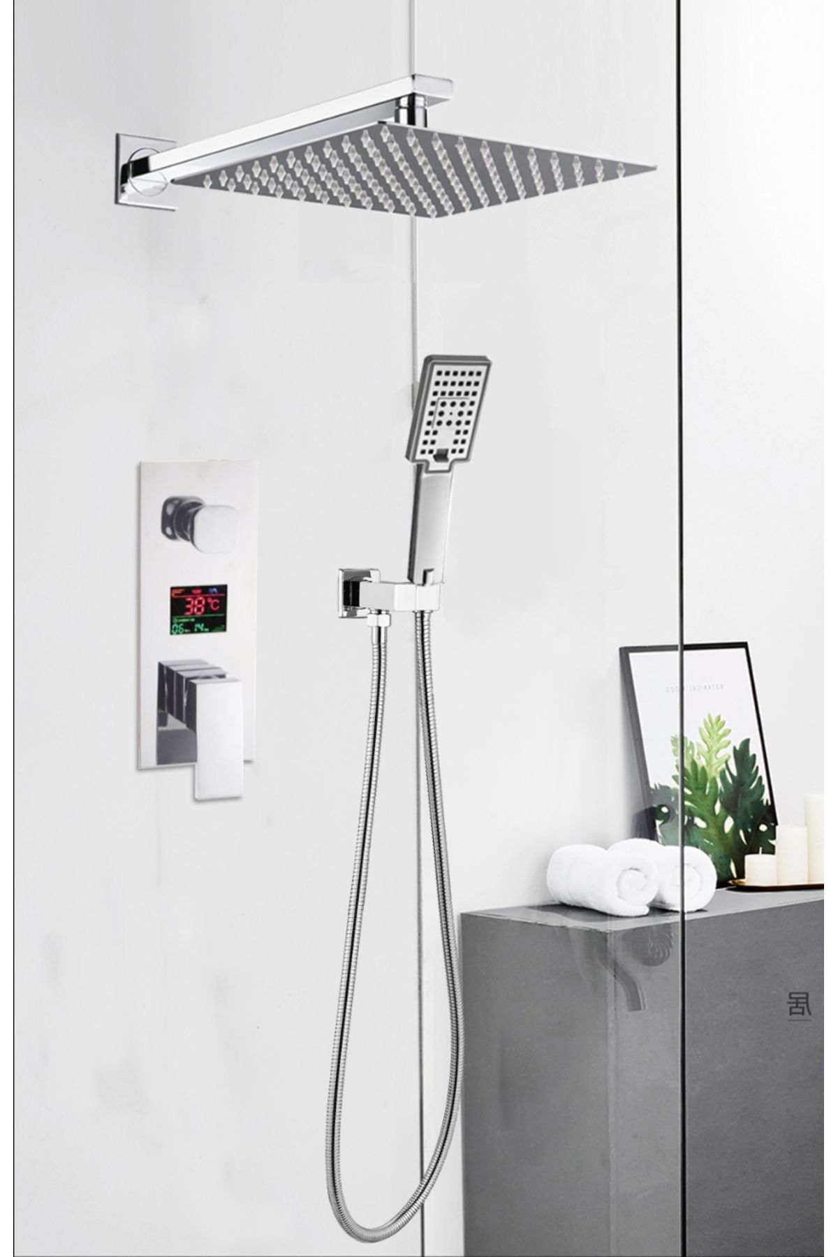 Blackswan Design-Set baterie dus, Blackswan, Tip M73.53 Smart, model crom, dimensiune 40 cm 4