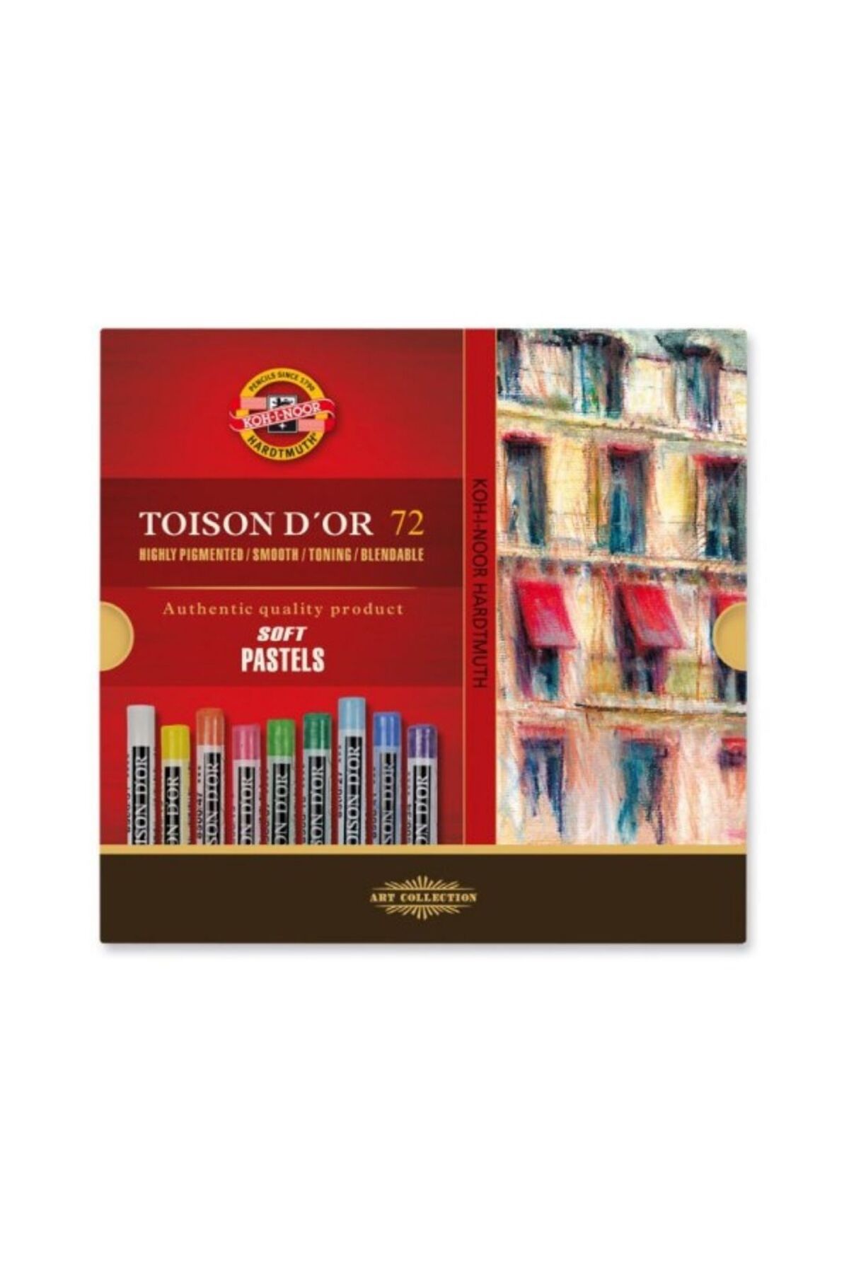 Koh-i Noor Koh-I-Noor Toison D'or Extra Soft 72'li Soft,Toz Pastel Boya Set