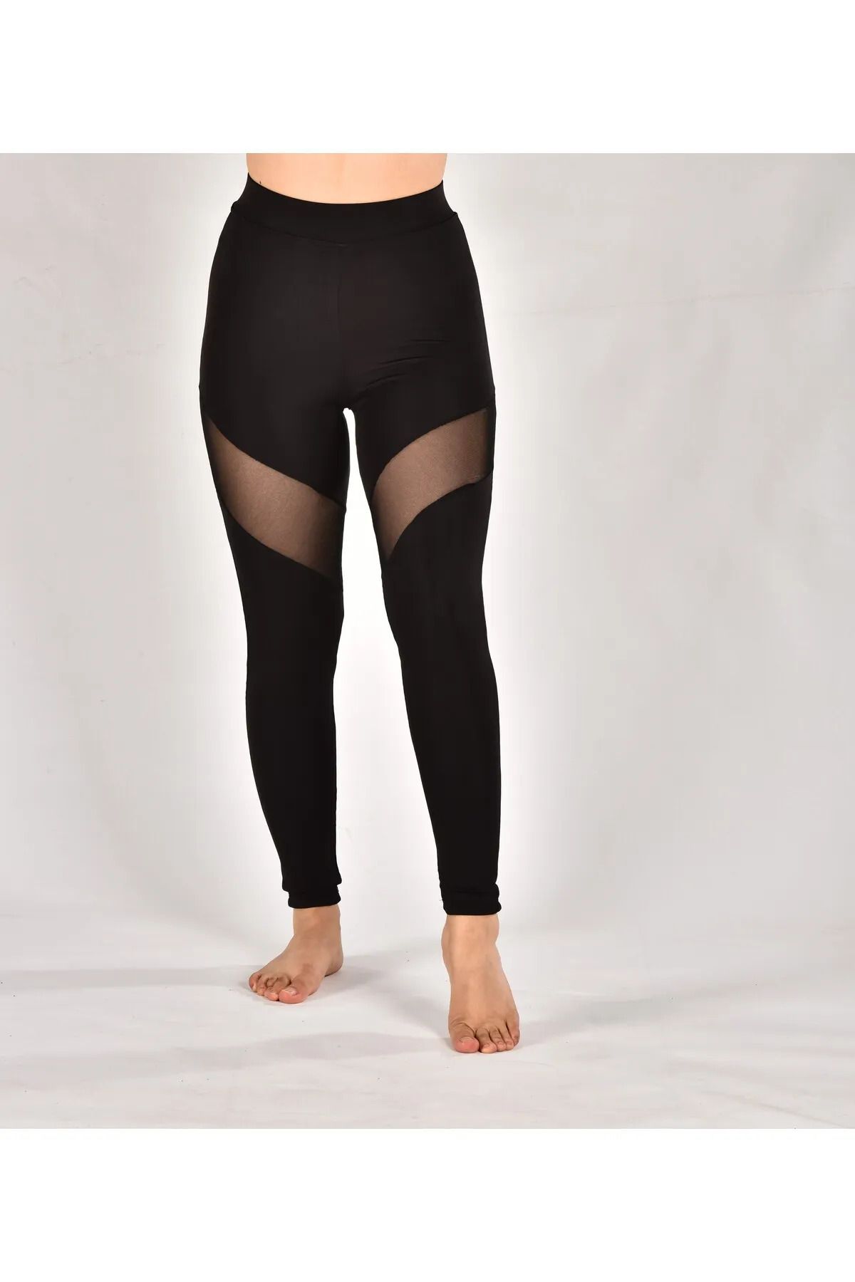 shop Kadın Spor Tayt Tül Detaylı