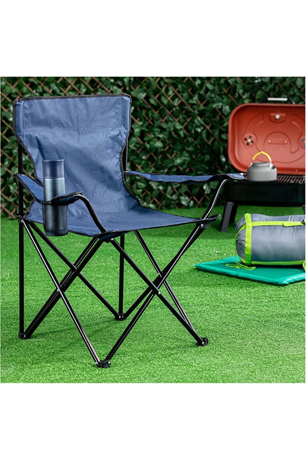 EvrenyeHome Basic Katlanır Pusetli Kamp Sandalyesi
