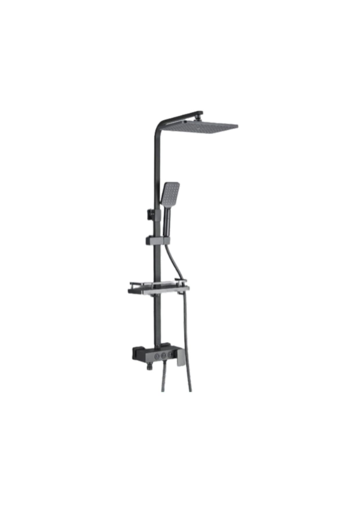 Blackswan Design Coloana Dus, Blackswan, Tip M227, Model Gri Antracit, Dus Mana Tip Spa, Pipa Mobila, 116 Cm - One Size