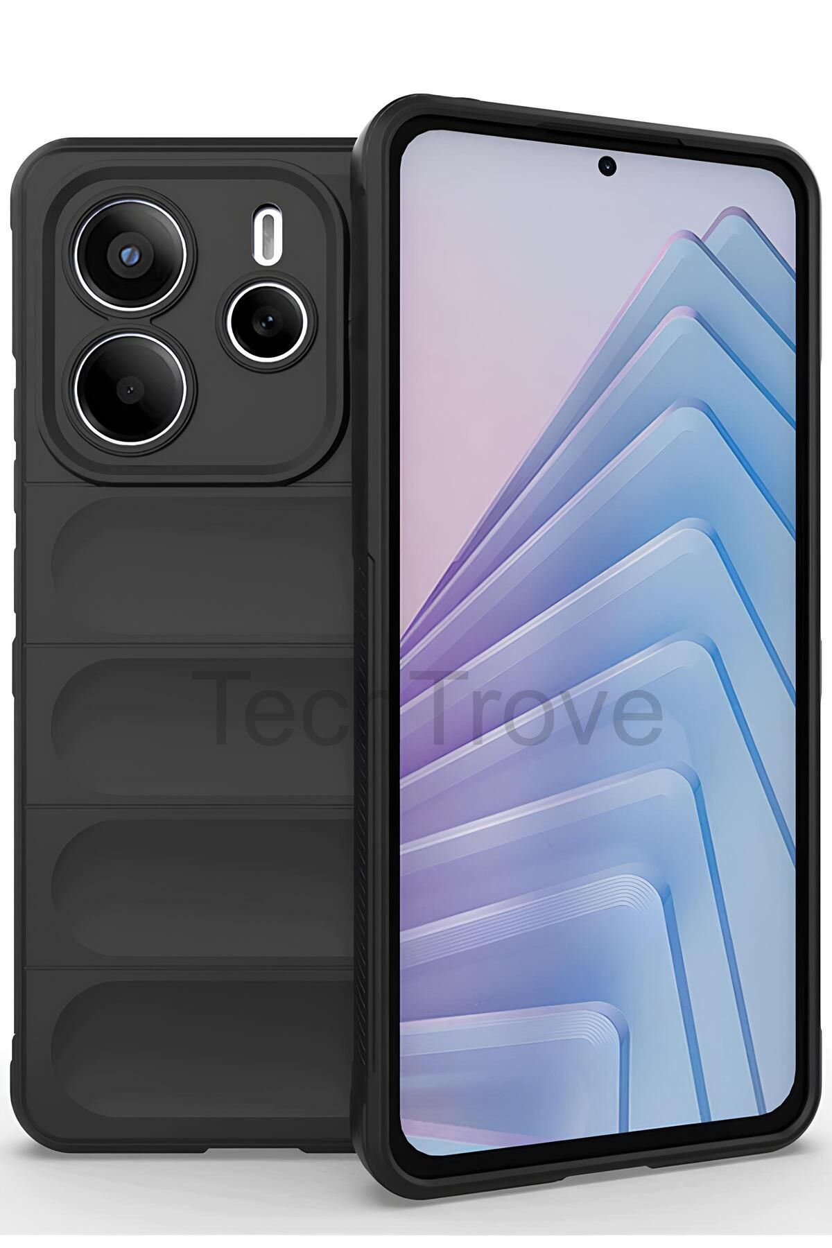 TechTrove Xiaomi Redmi Note 14 4G Kılıf Elde Kaymaz İçi Kadife Silikon Kapak