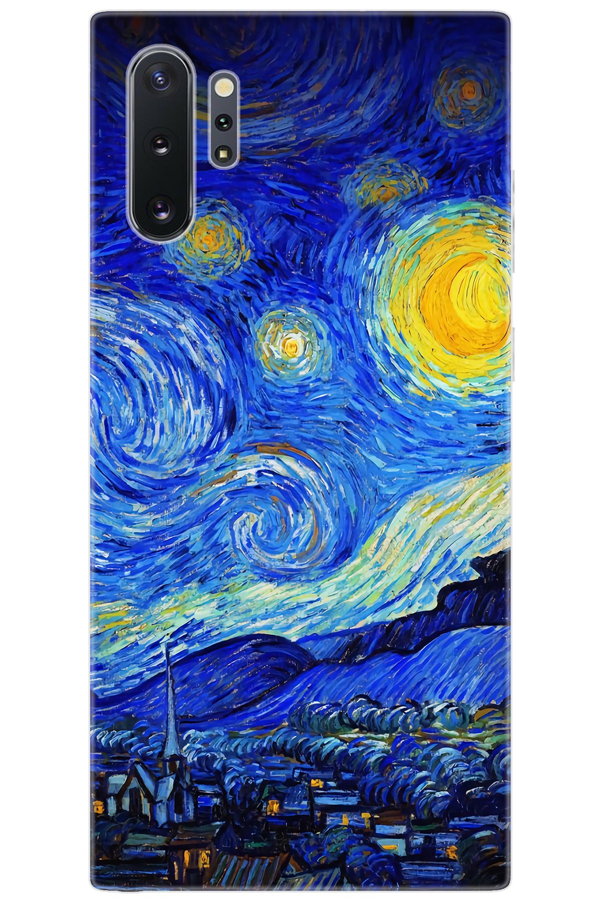 Ceppare Samsung Galaxy Note 10 PLUS (SM-N975F) Uyumlu Kılıf Starry Night Yıldızlı Gece S:757 CP-gONNdLj