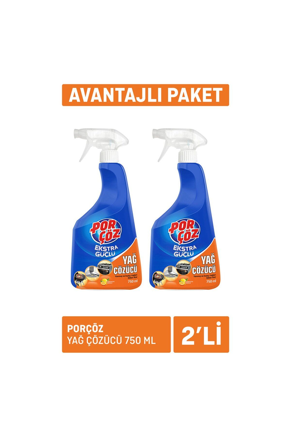 Porçöz Yağ Çözücü 2 X 750 Ml