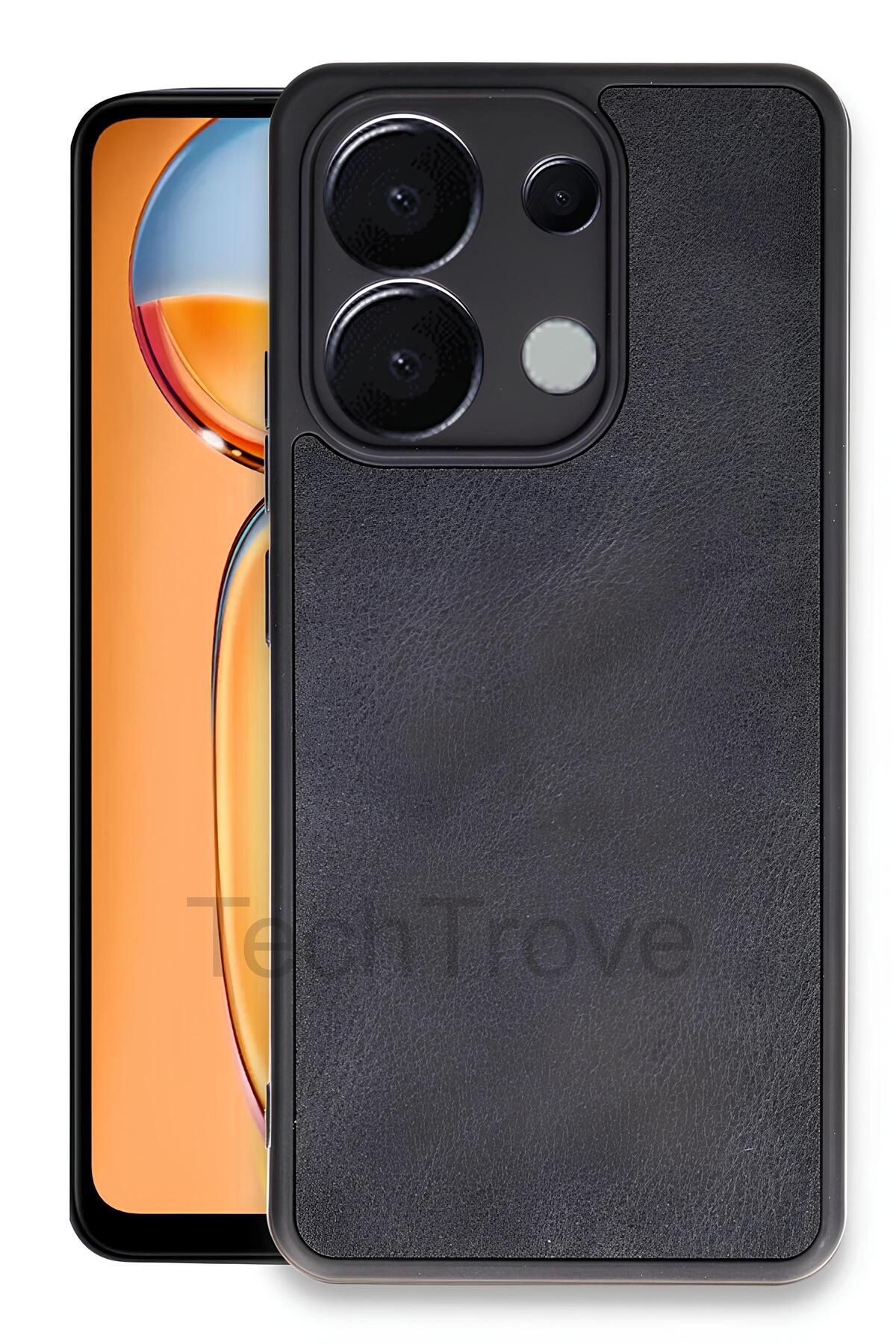 TechTrove Xiaomi Redmi Note 13 Pro 4G Kılıf Premium Deri Dokulu Ekstra Darbe Korumalı Kapak