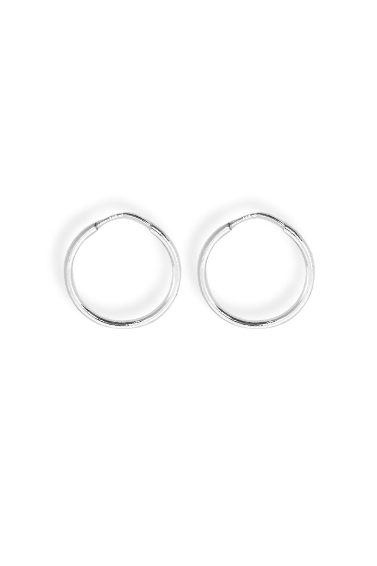 oya silver İnce Gümüş Halka Küpe 1.5mm-1.5x1.5CM