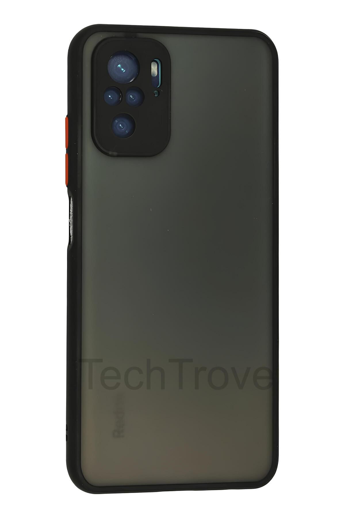 TechTrove Poco M5s Kılıf Darbe ve Kamera Korumalı Lüks Mat Silikon Kapak