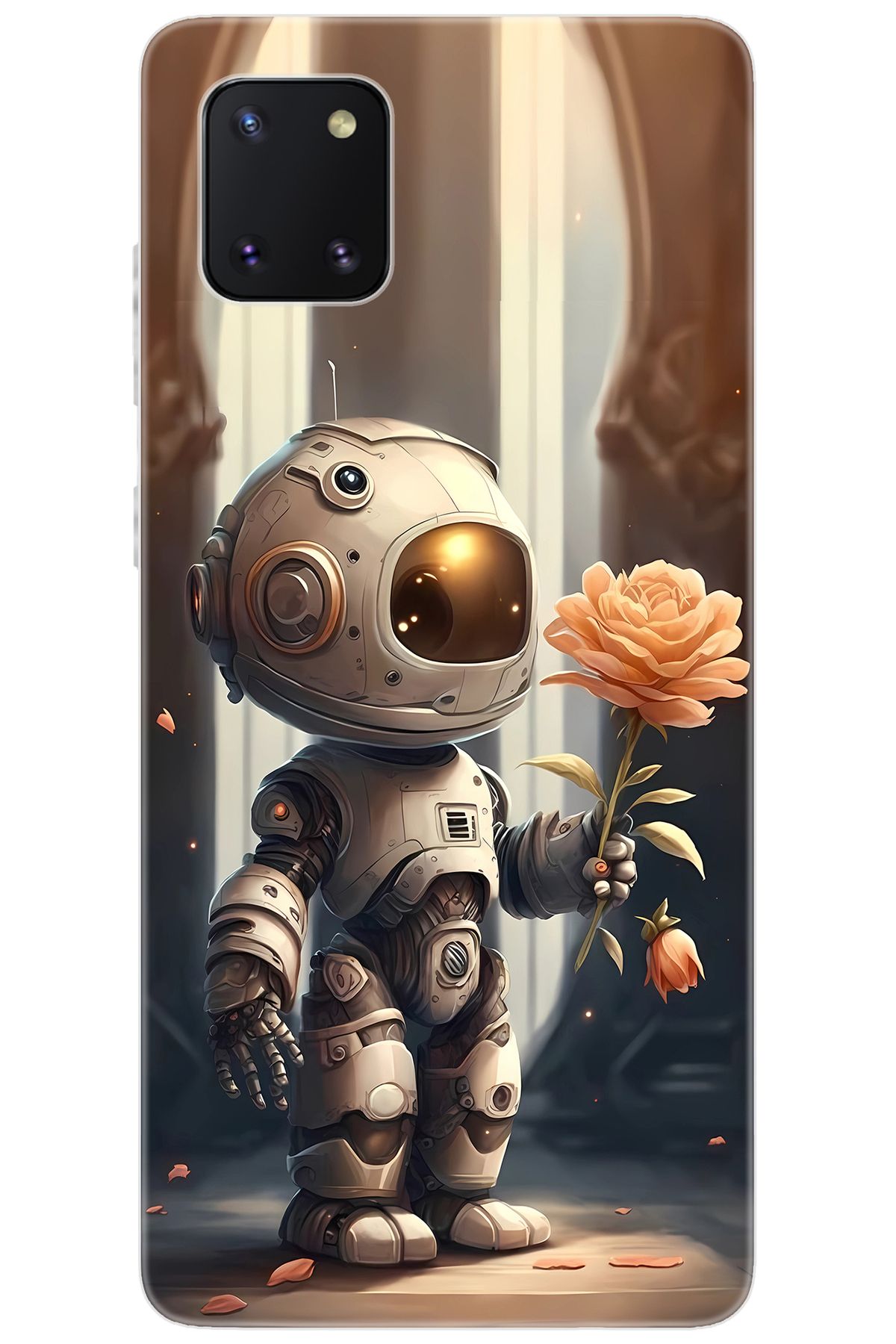 Ceppare Samsung Galaxy Note 10 Lite (SM-N770F) Uyumlu Kılıf Desenli Silikon Astronot STK:620 CP-zpi5opw
