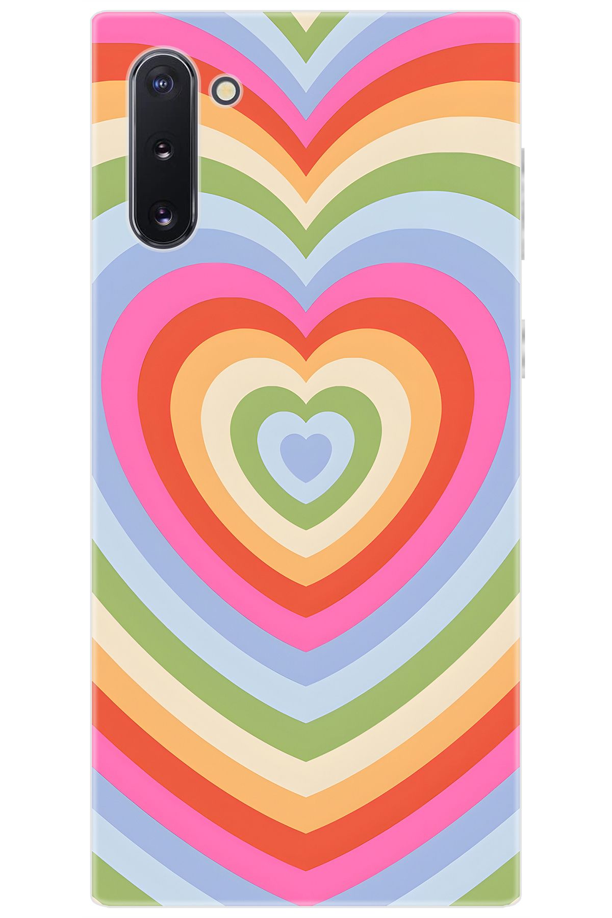 Ceppare Samsung Galaxy Note 10 (SM-N970F) Uyumlu Kılıf Desenli Silikon Renkli Kalpler STK:1019 CP-wDC6OU8