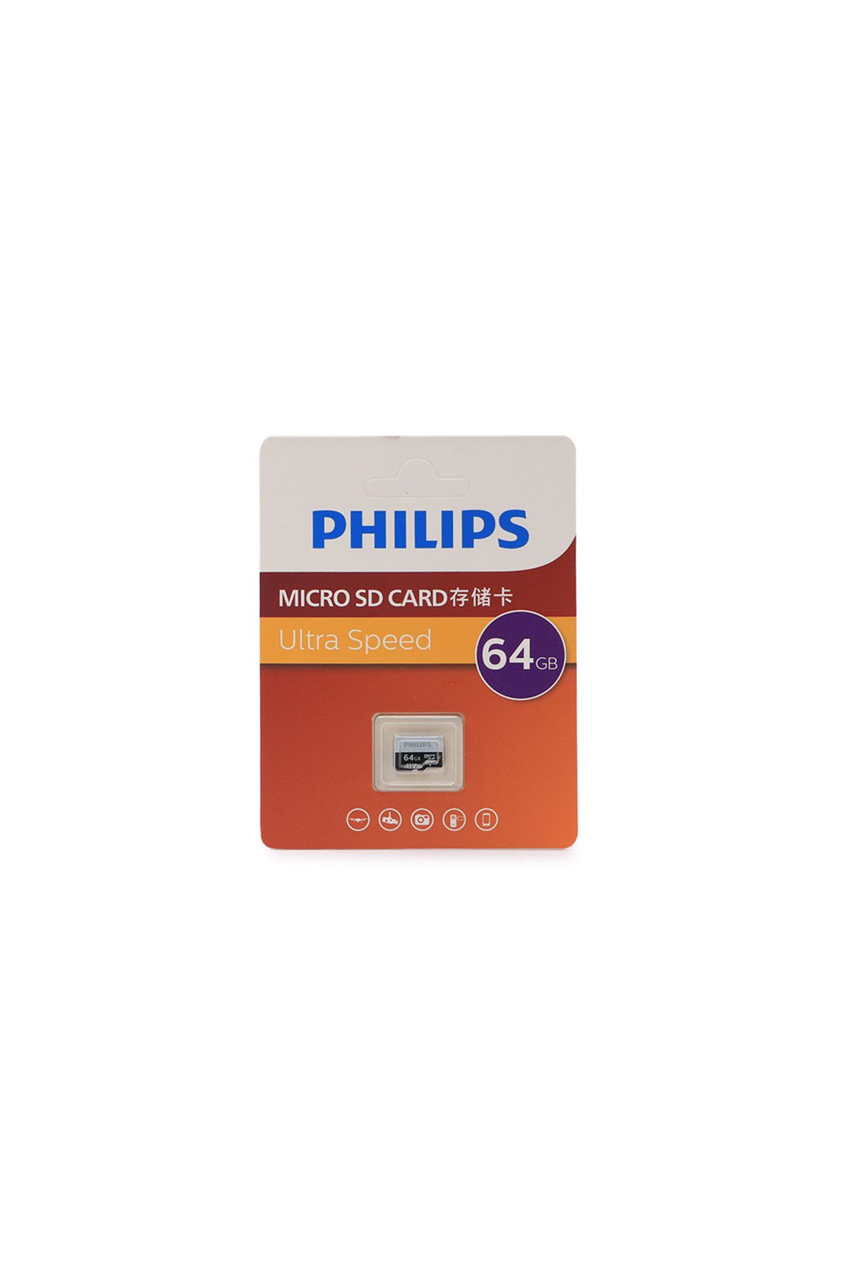 Philips 64GB A1 V30 MicroSDXC Hafıza Kartı 4K 130MB/s Micro SD Kart