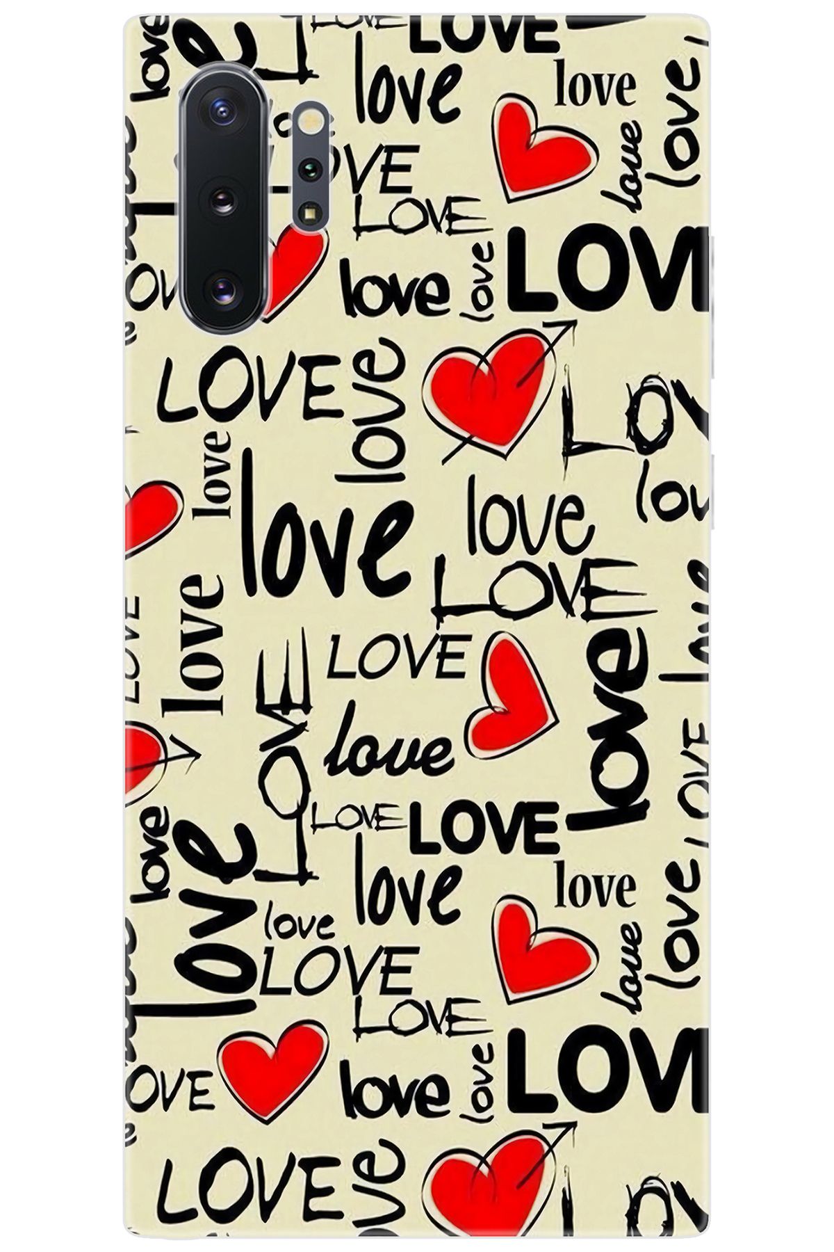 Ceppare Samsung Galaxy Note 10 PLUS (SM-N975F) Uyumlu Kılıf Desenli Silikon Love Serisi STK:728 CP-mgxZD9U