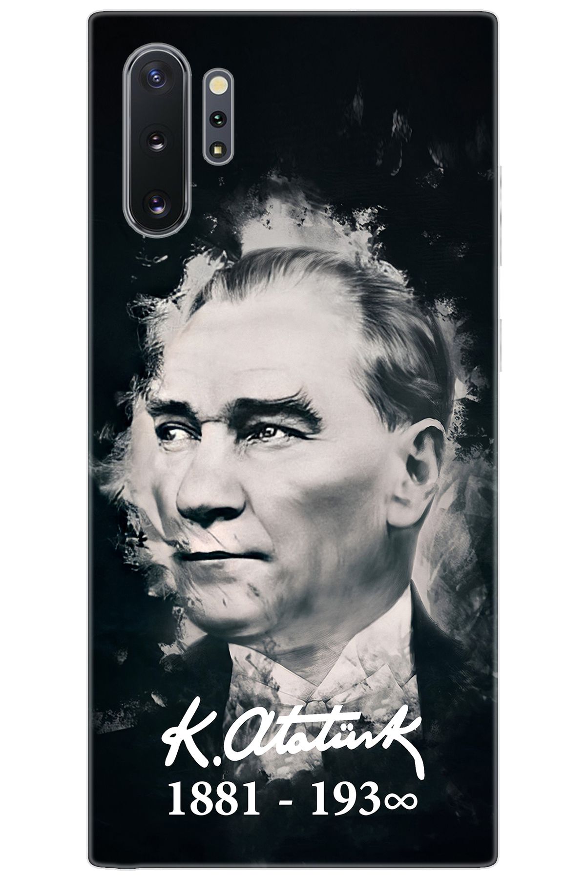 Ceppare Samsung Galaxy Note 10 PLUS (SM-N975F) Uyumlu Kılıf Desen Silikon Atatürk Serisi STK:388 CP-D0W1j8W