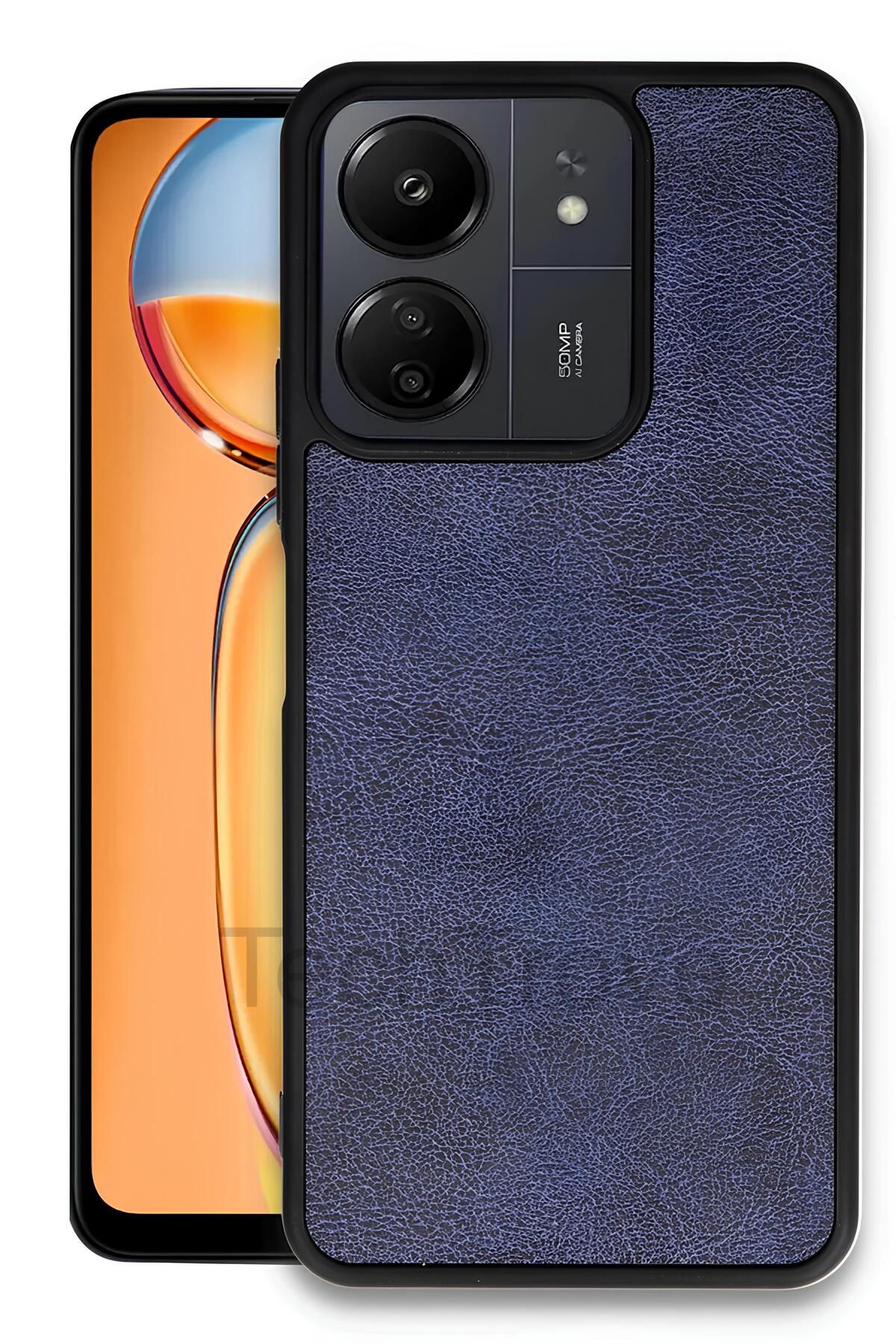 TechTrove Poco C65 Kılıf Premium Deri Dokulu Ekstra Darbe Korumalı Kapak