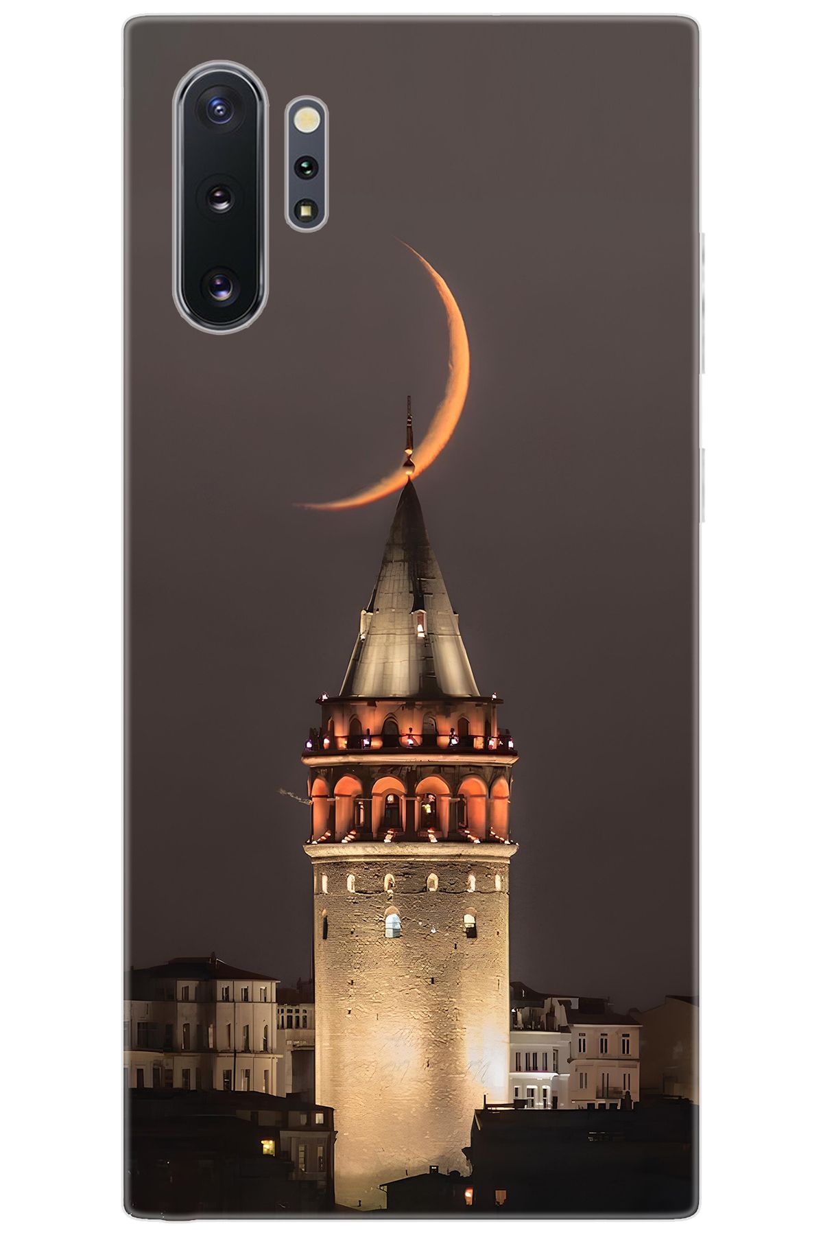 Ceppare Samsung Galaxy Note 10 PLUS (SM-N975F) Uyumlu Kılıf Desenli Silikon Galata Kulesi STK:673 CP-bn0p2fs