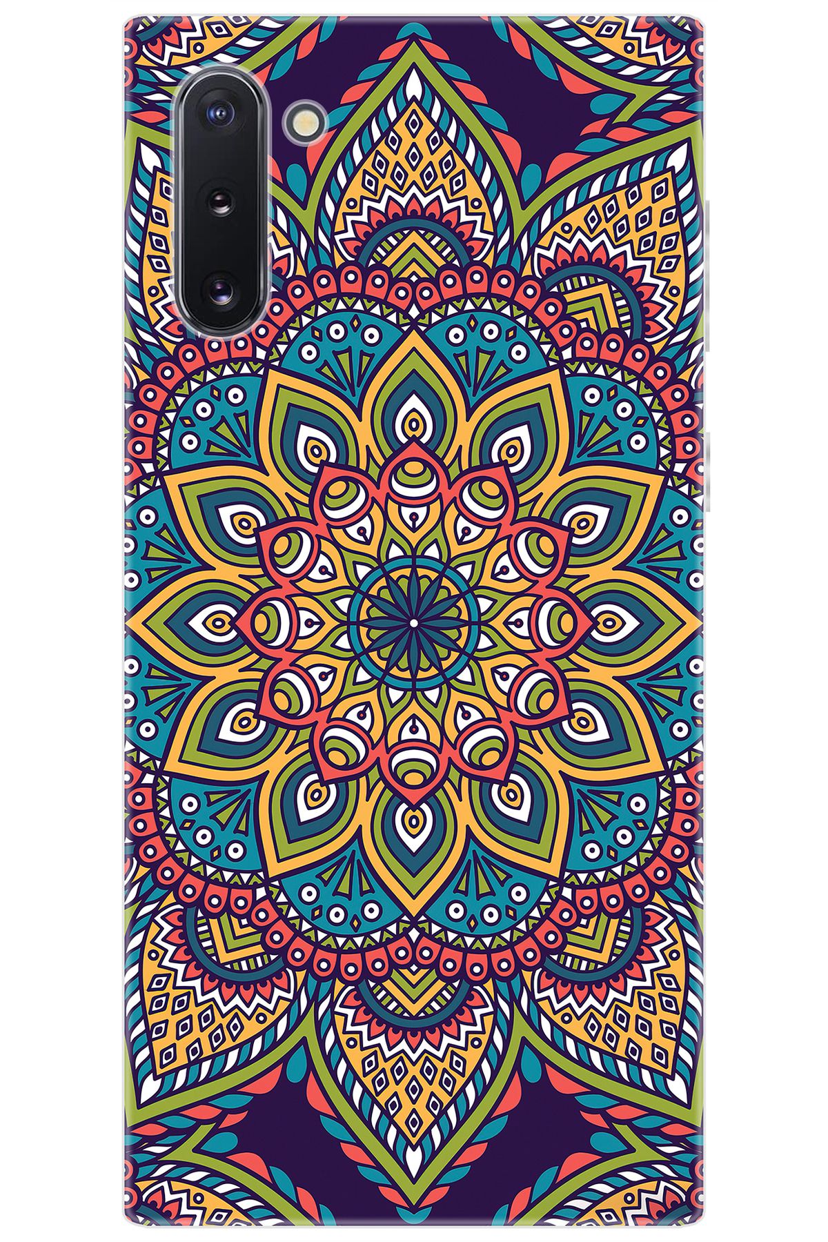 Ceppare Samsung Galaxy Note 10 (SM-N970F) Uyumlu Kılıf Desenli Silikon Mandala Vektör STK:502 CP-S14DPJm