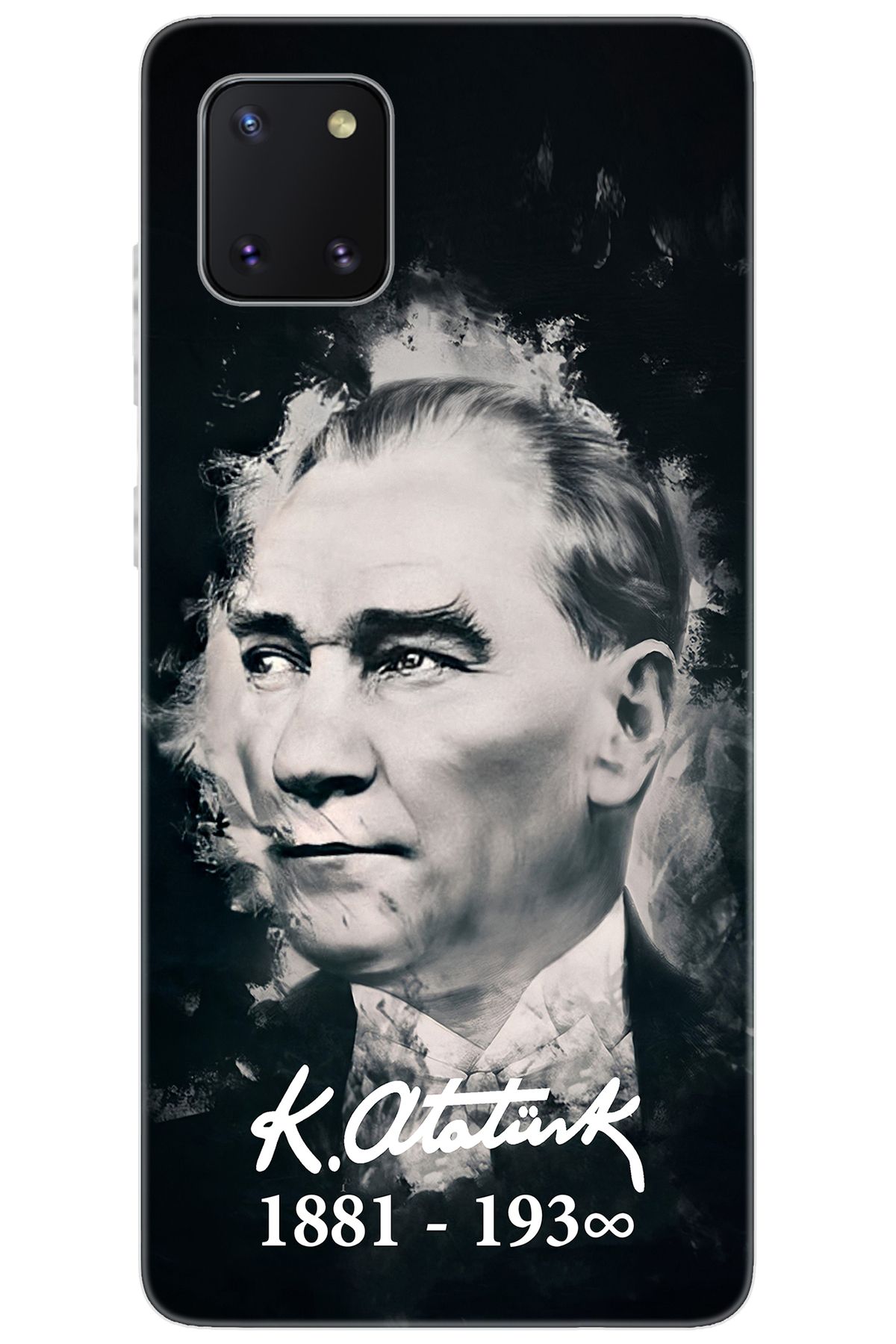 Ceppare Samsung Galaxy Note 10 Lite (SM-N770F) Uyumlu Kılıf Desen Silikon Atatürk Serisi STK:388 CP-WfMG2pn