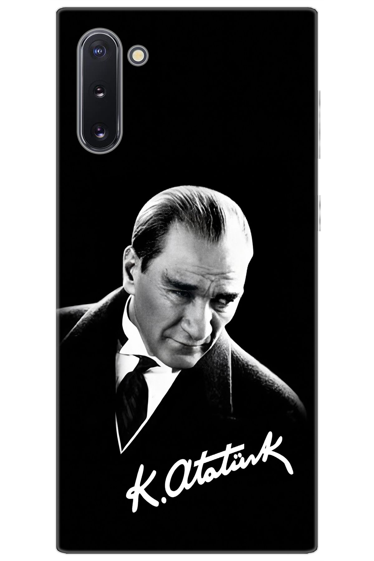 Ceppare Samsung Galaxy Note 10 (SM-N970F) Uyumlu Kılıf Desenli Silikon Atatürk Serisi STK:390 CP-52vknCb