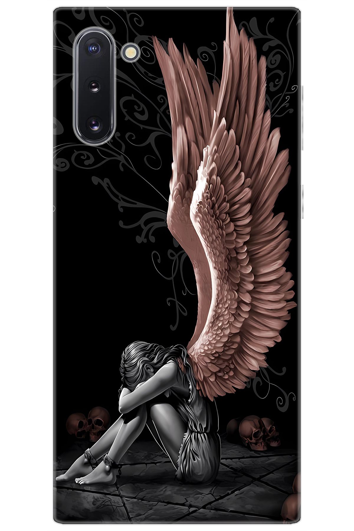 Ceppare Samsung Galaxy Note 10 (SM-N970F) Uyumlu Kılıf Desenli Silikon Enslaved Angel STK:654 CP-upZWNqW