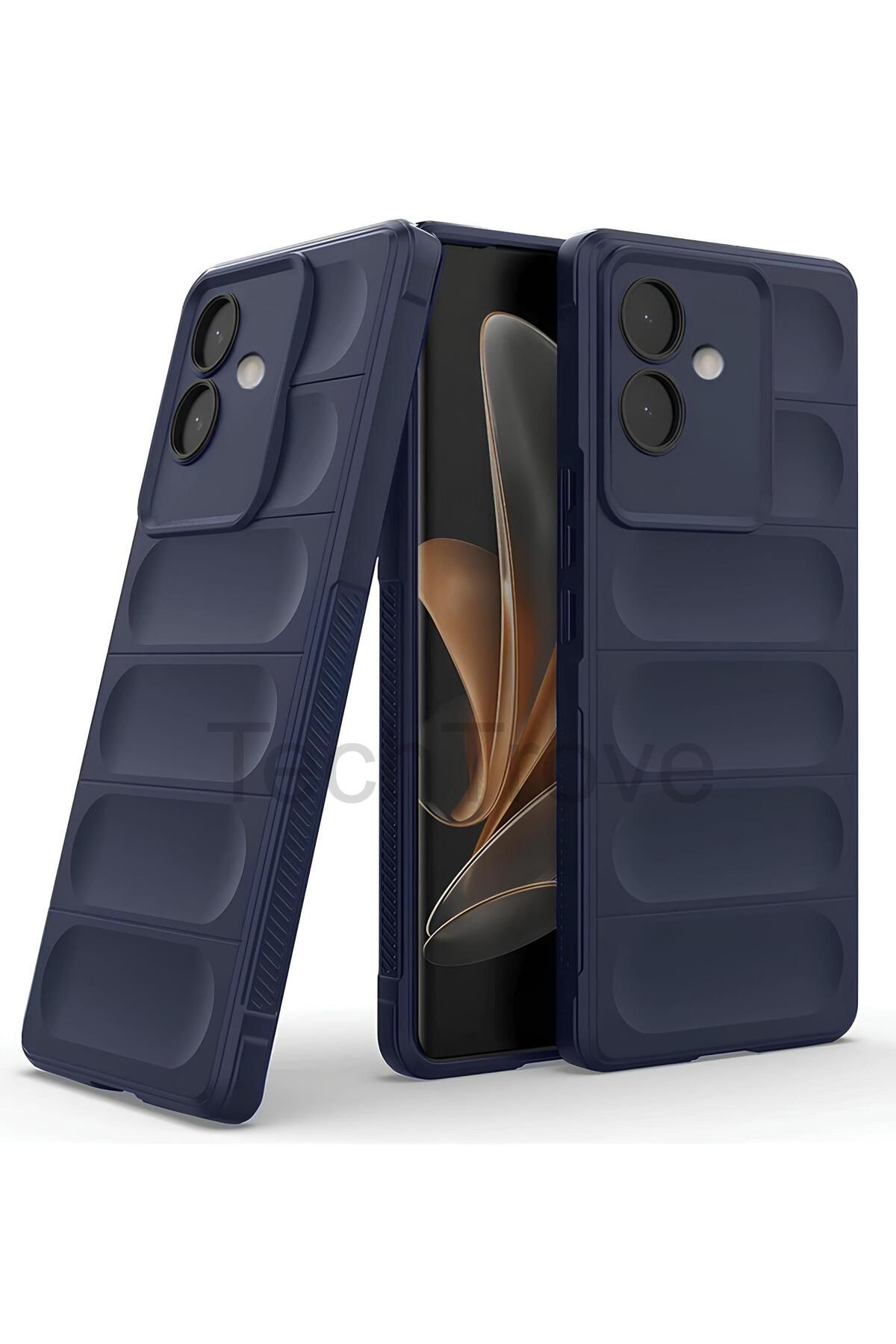TechTrove Oppo A3 Kılıf Elde Kaymaz İçi Kadife Silikon Kapak