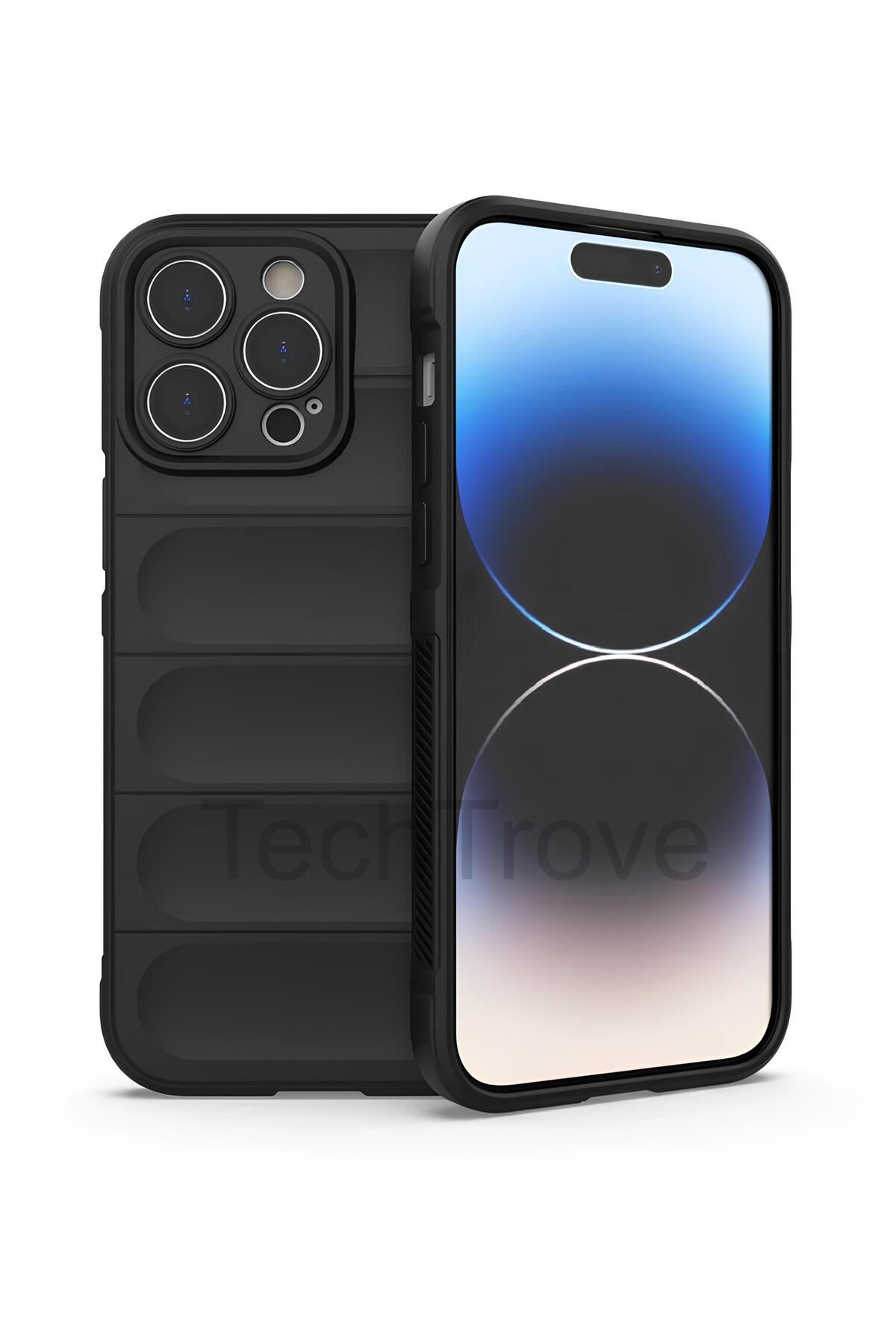 TechTrove iPhone 13 Pro Kılıf Elde Kaymaz İçi Kadife Silikon Kapak