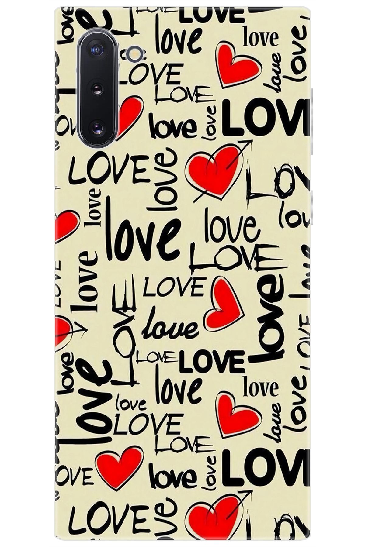 Ceppare Samsung Galaxy Note 10 (SM-N970F) Uyumlu Kılıf Desenli Silikon Love Serisi STK:728 CP-d5q1J8G
