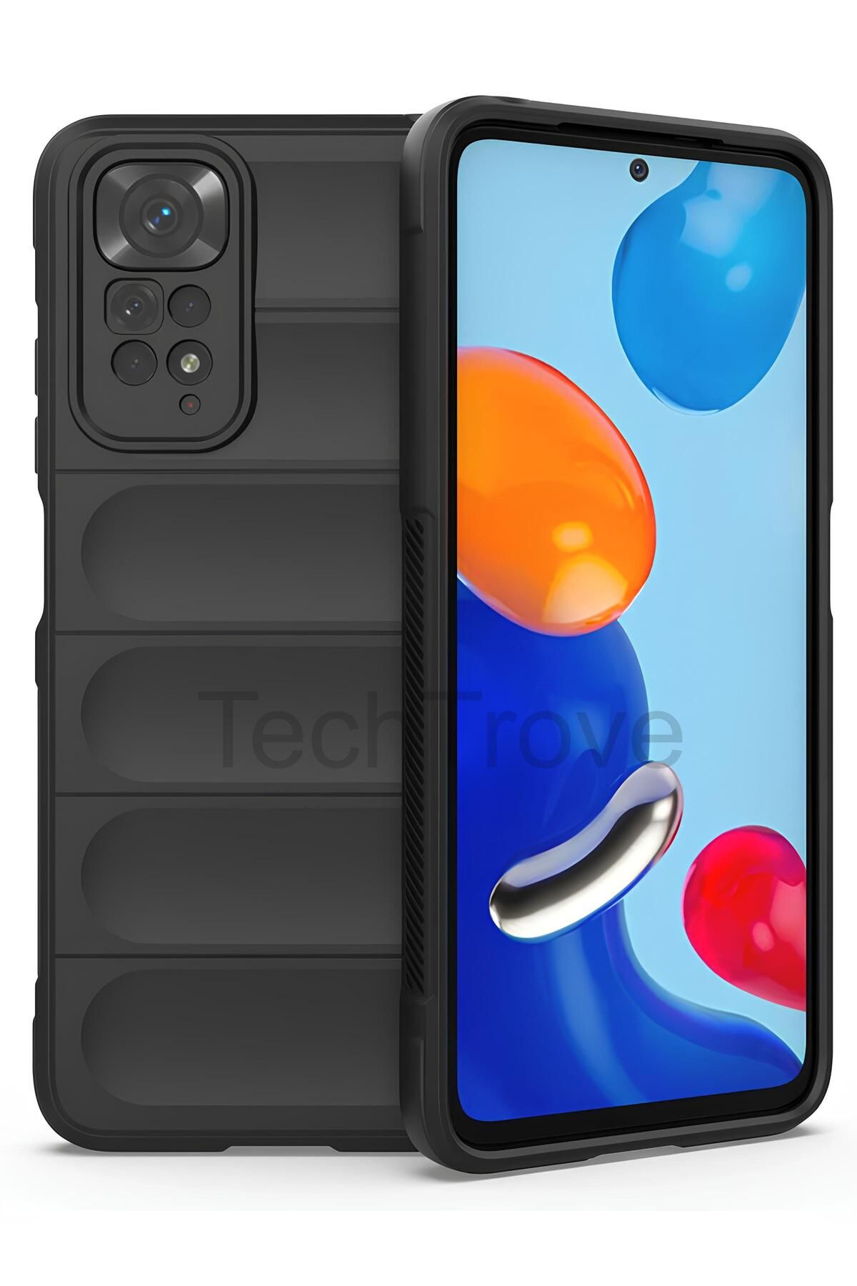 TechTrove Xiaomi Redmi Note 11 Kılıf Elde Kaymaz İçi Kadife Silikon Kapak