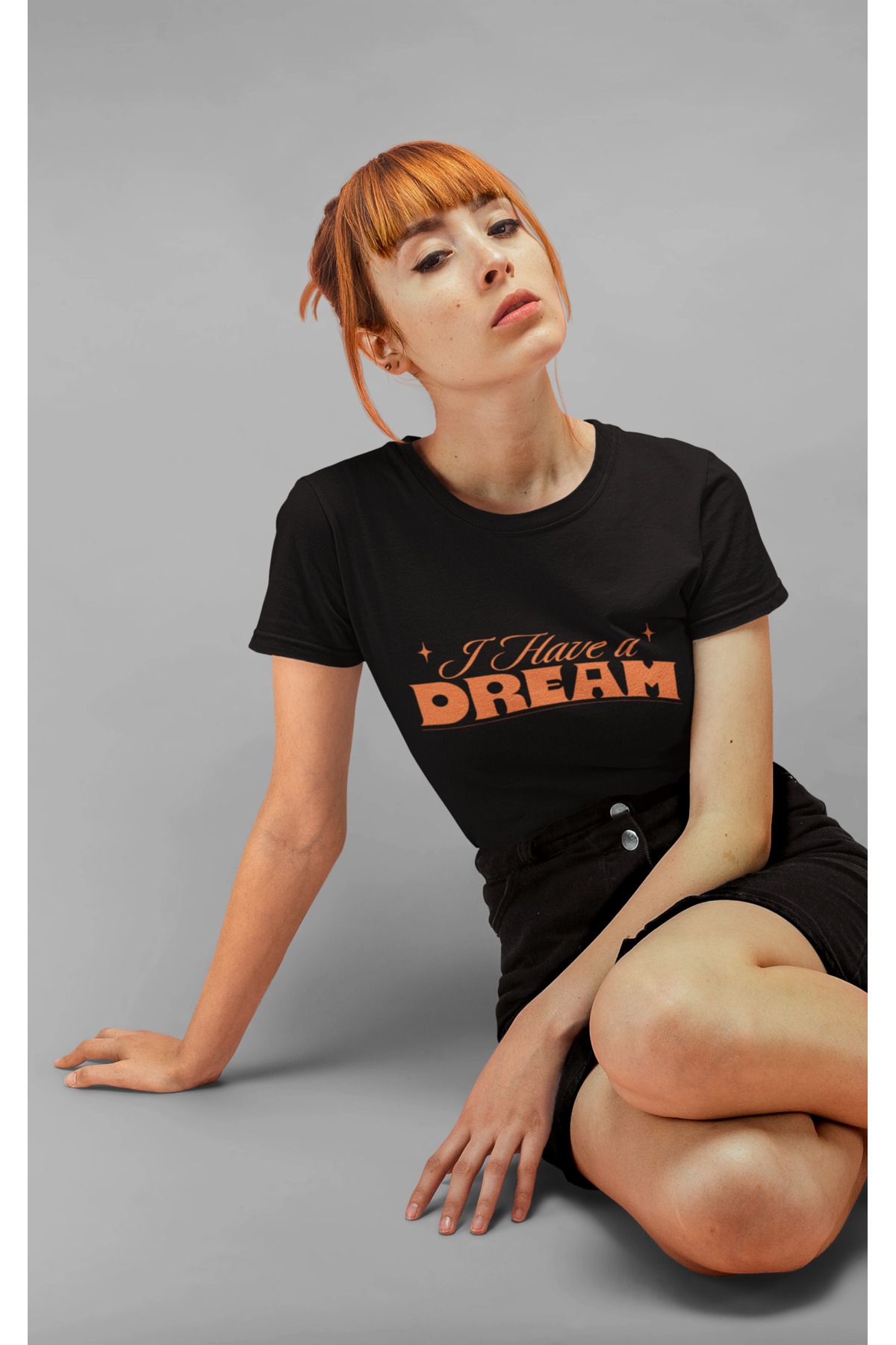 beloved.co I Have a Dream Yazılı Dijital Baskılı Regular Fit %100 Pamuk T-Shirt