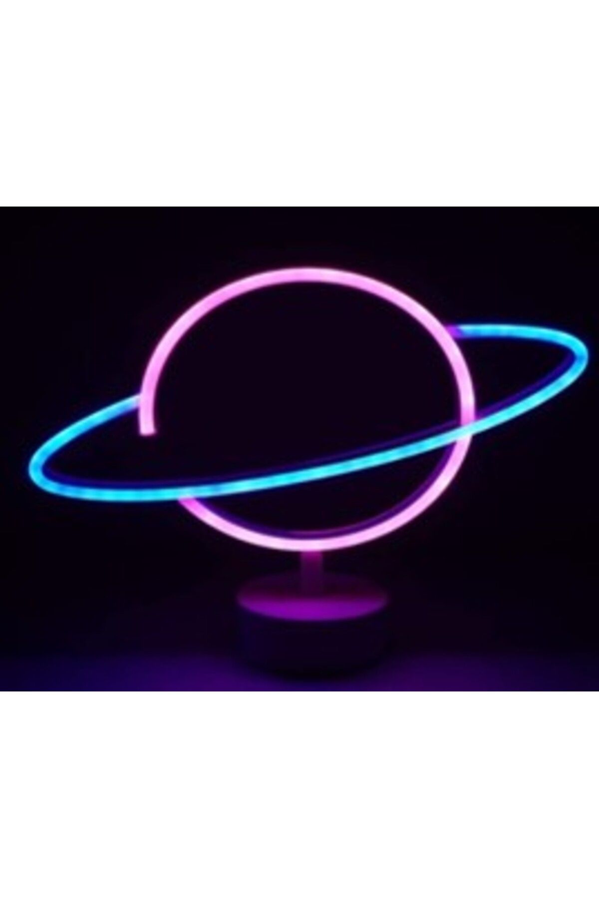 sedu Neon Işıklı Satürn Lamba Pil+Usb