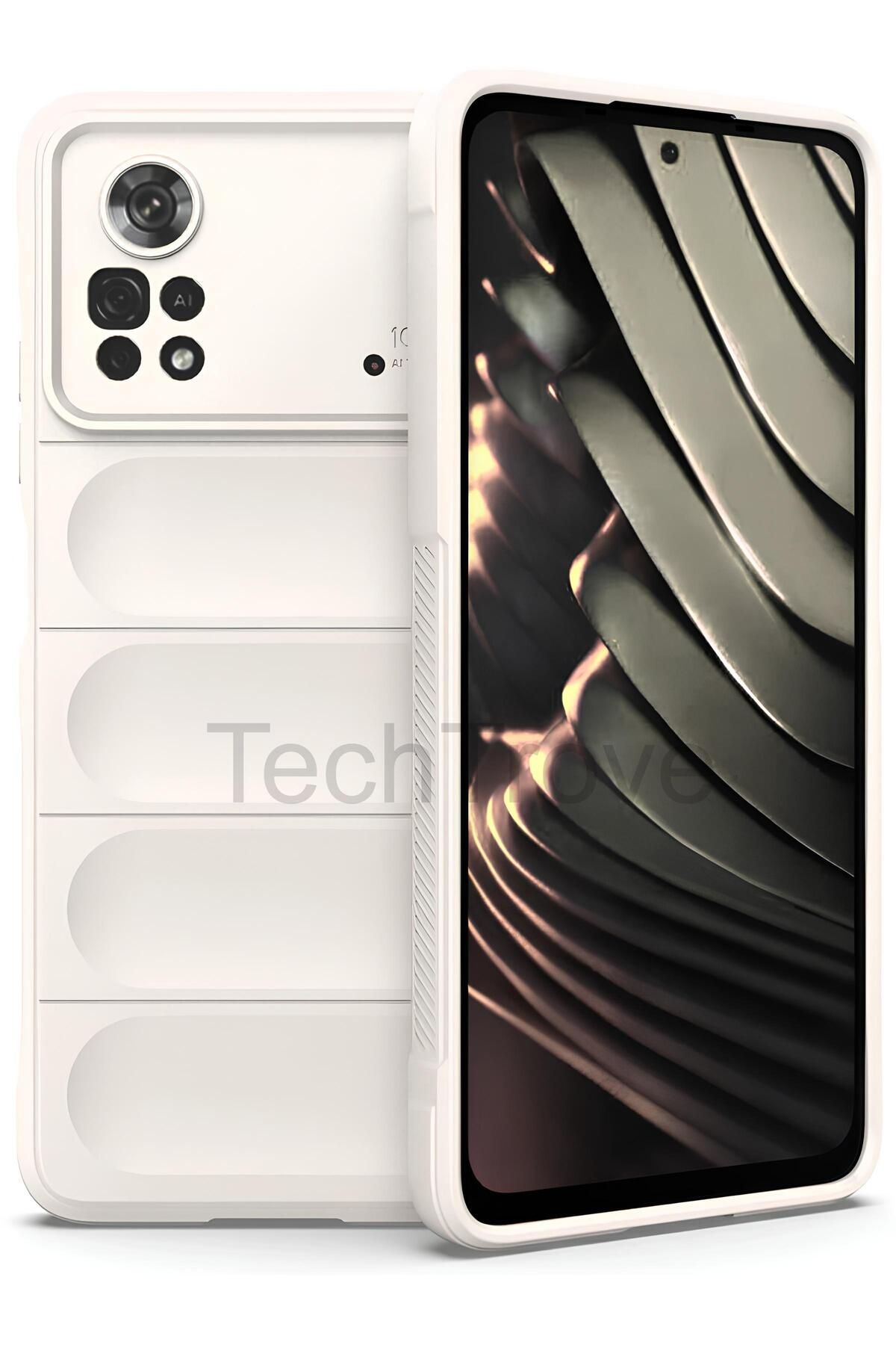 TechTrove Xiaomi Poco X4 Pro 5G Kılıf Elde Kaymaz İçi Kadife Silikon Kapak