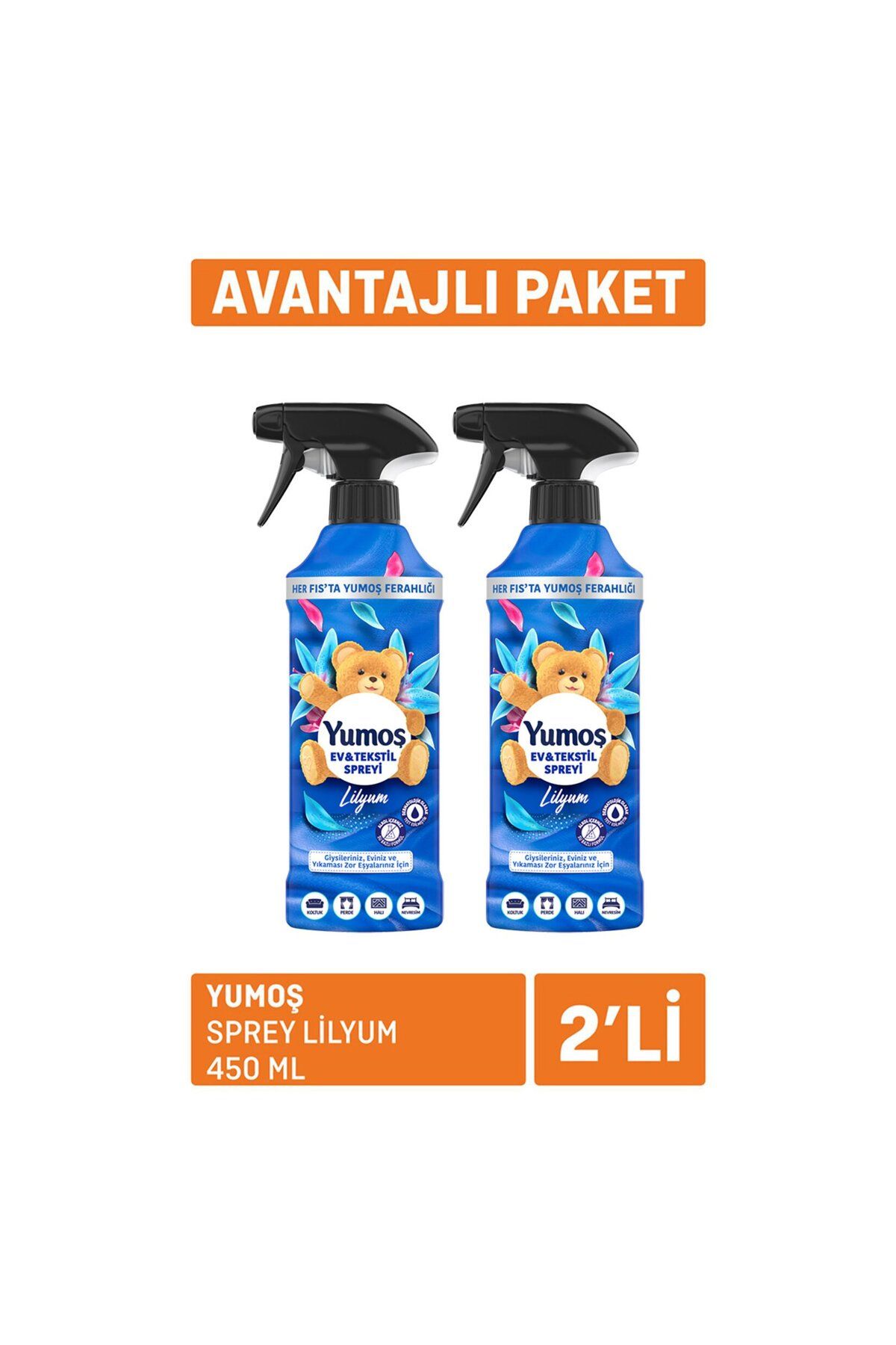 Yumoş Yumoş Sprey Lilyum 2 X 450 Ml