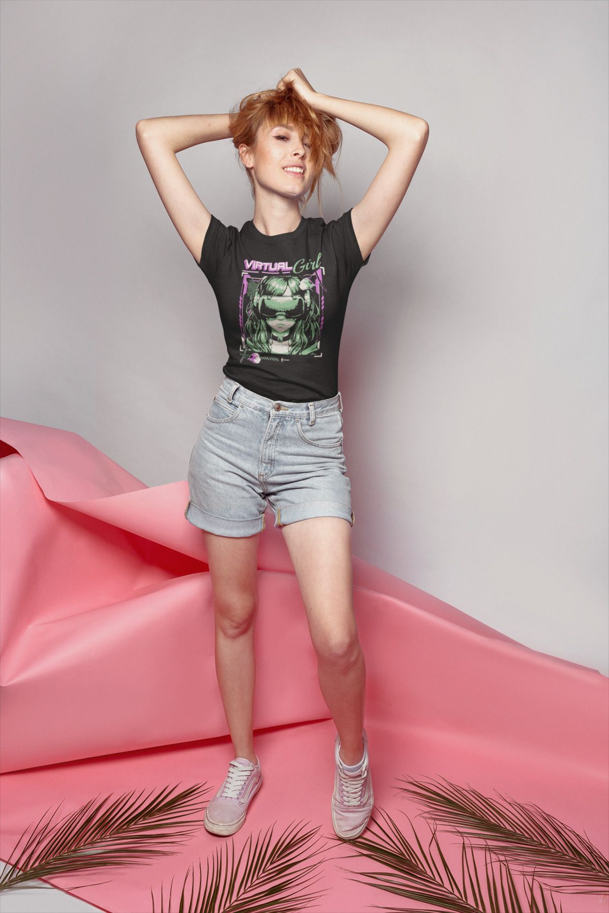 beloved.co Virtual Girl Yazılı Dijital Baskılı Regular Fit %100 Pamuk T-Shirt