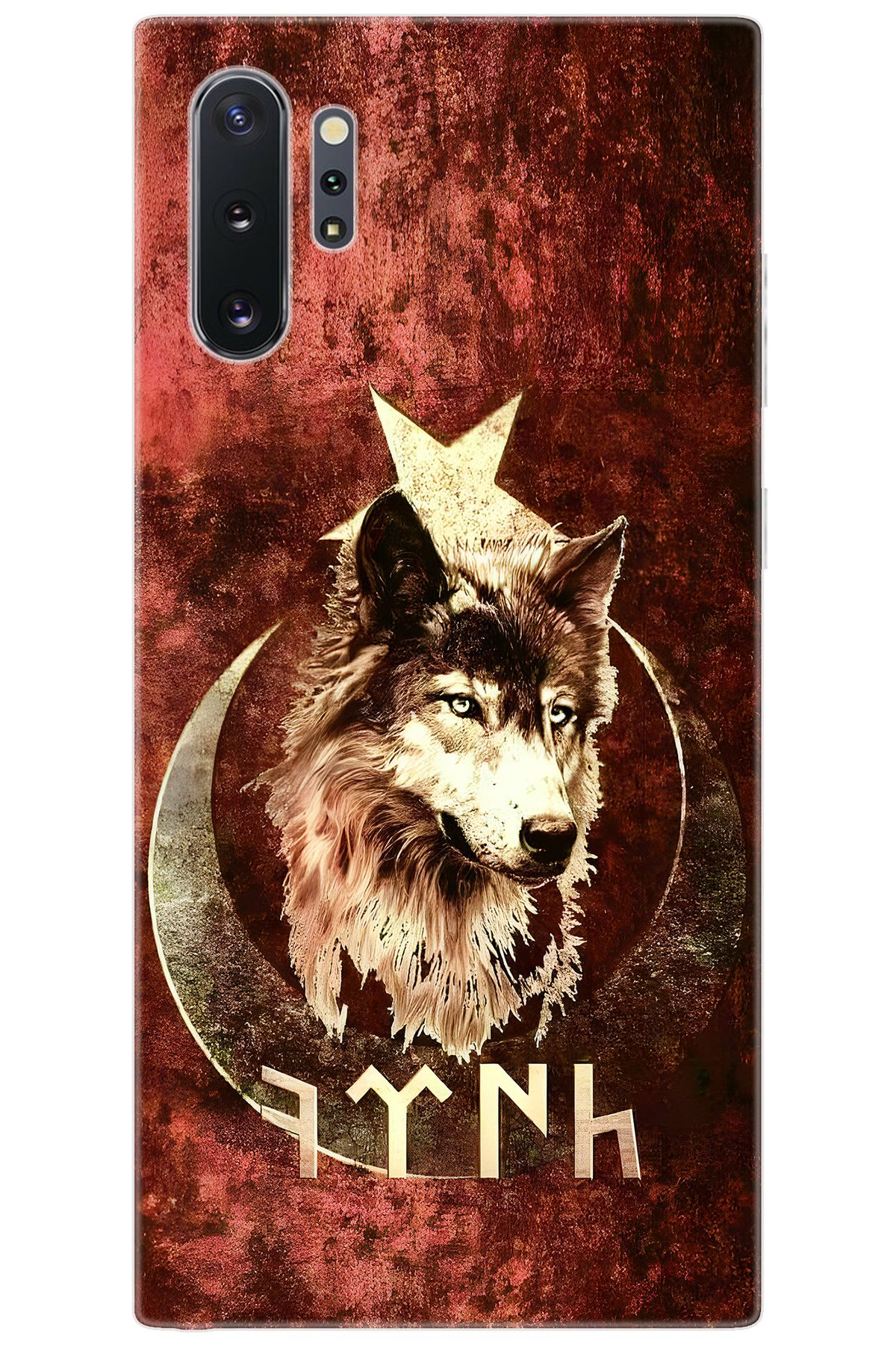 Ceppare Samsung Galaxy Note 10 PLUS (SM-N975F) Uyumlu Kılıf Silikon Kurt ve Göktürkçe STK:385 CP-LnHVRQ4