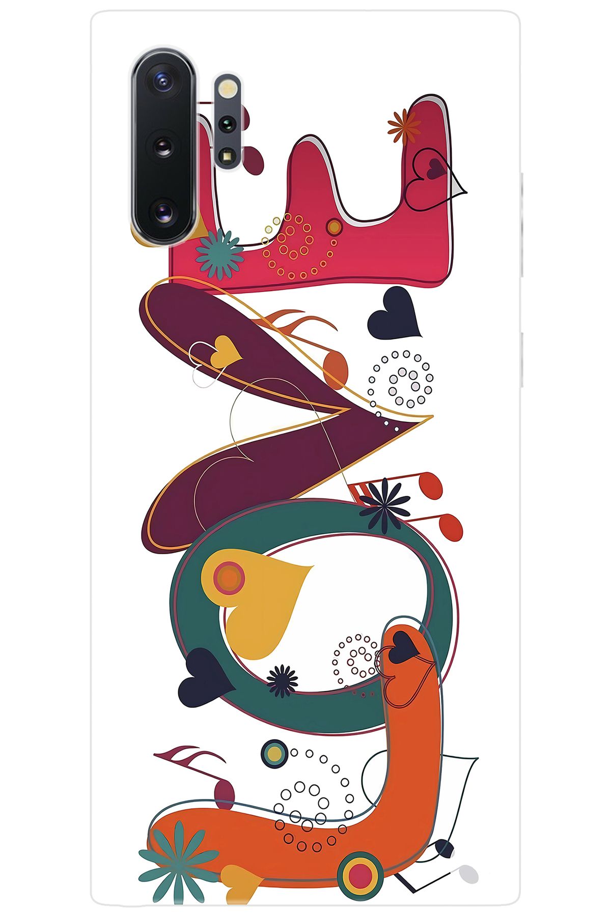 Ceppare Samsung Galaxy Note 10 PLUS (SM-N975F) Uyumlu Kılıf Desenli Silikon LOVE STK:621 CP-l8ToOnm