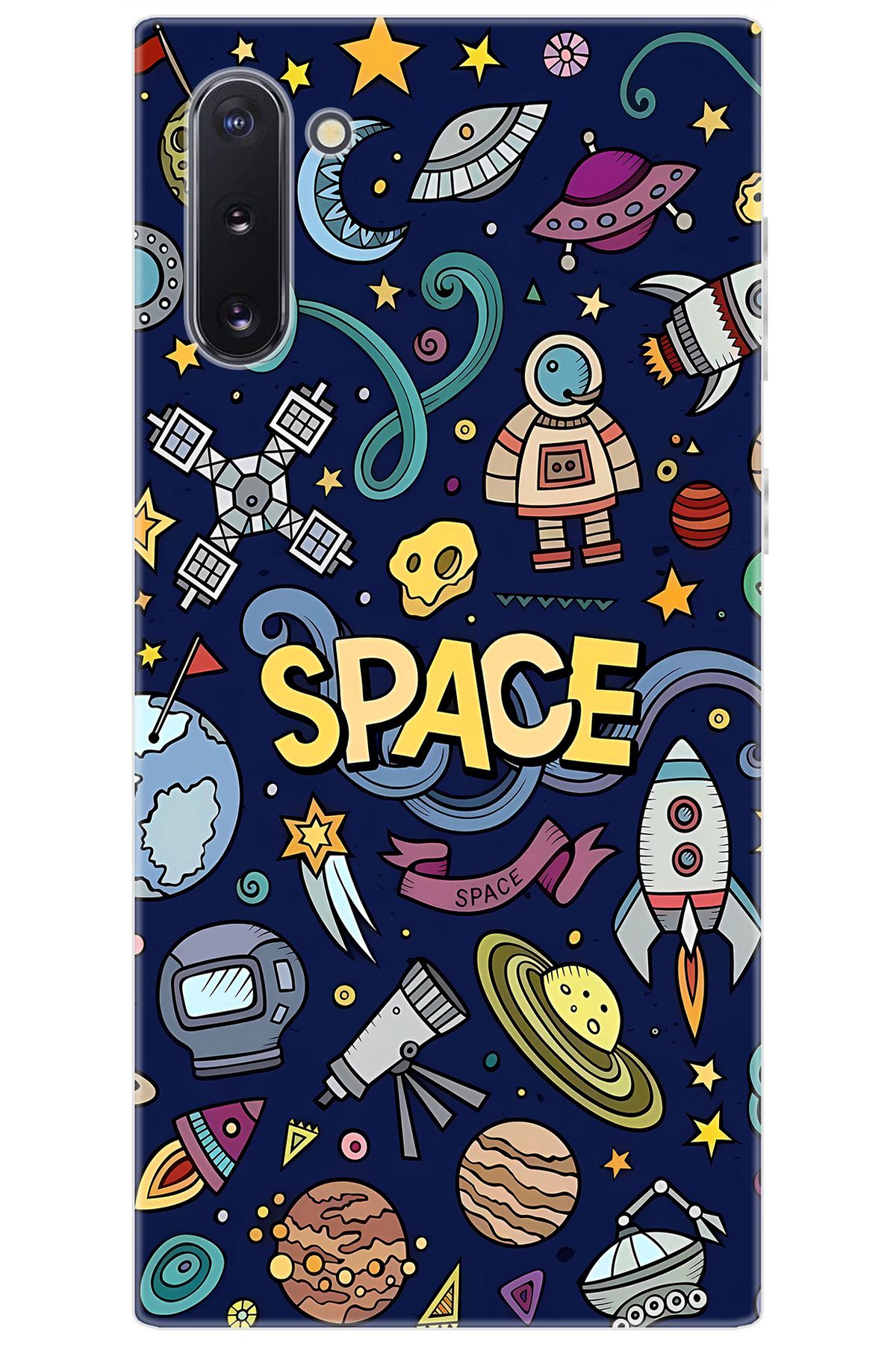 Ceppare Samsung Galaxy Note 10 (SM-N970F) Uyumlu Kılıf Desenli Silikon Space STK:623 CP-bMQ1fBf