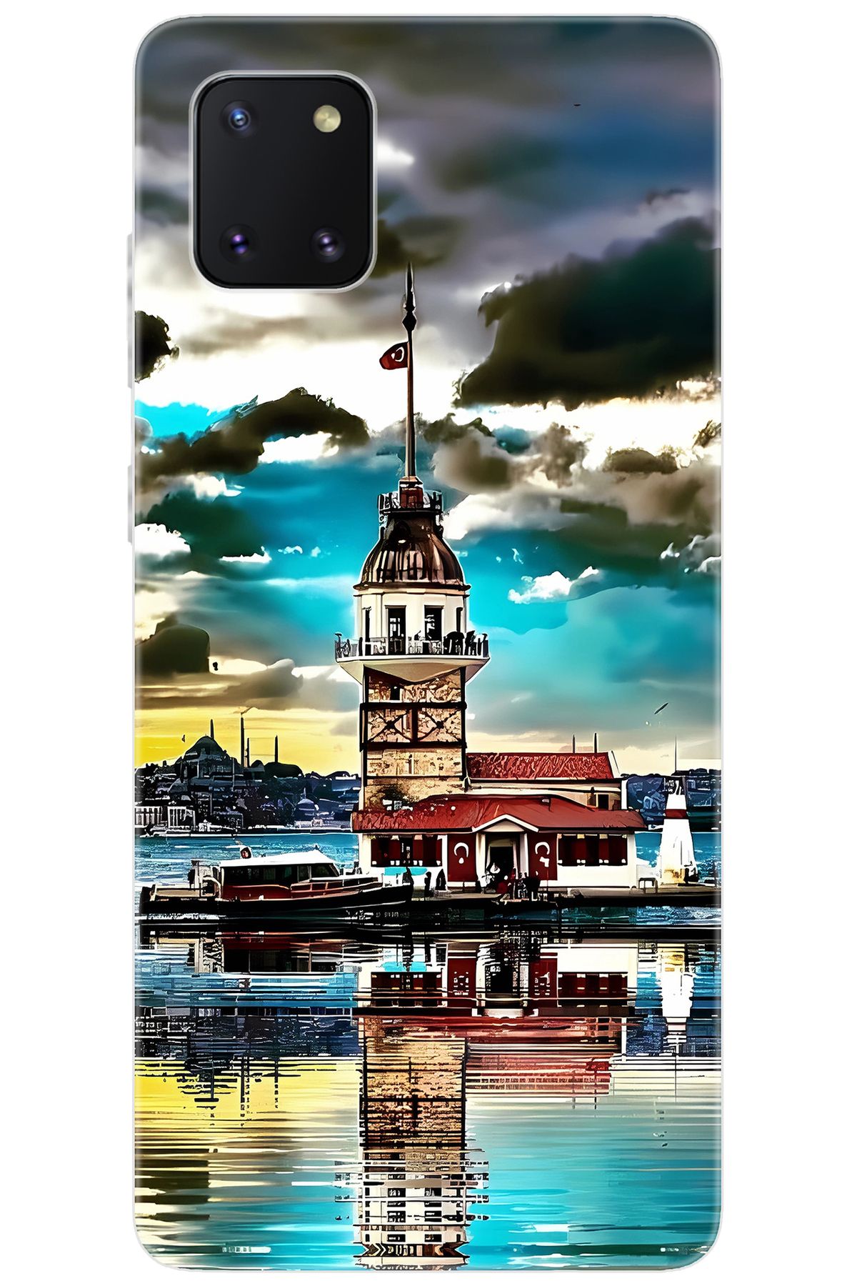 Ceppare Samsung Galaxy Note 10 Lite (SM-N770F) Uyumlu Kılıf Desenli Silikon Kız Kulesi STK:692 CP-73tppsX