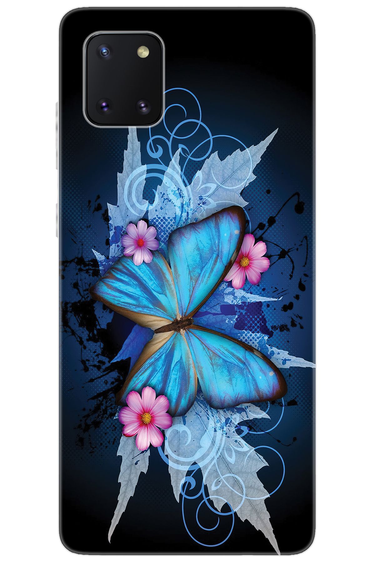 Ceppare Samsung Galaxy Note 10 Lite (SM-N770F) Uyumlu Kılıf Desenli Silikon Kelebek Resim STK:550 CP-nbSCH35
