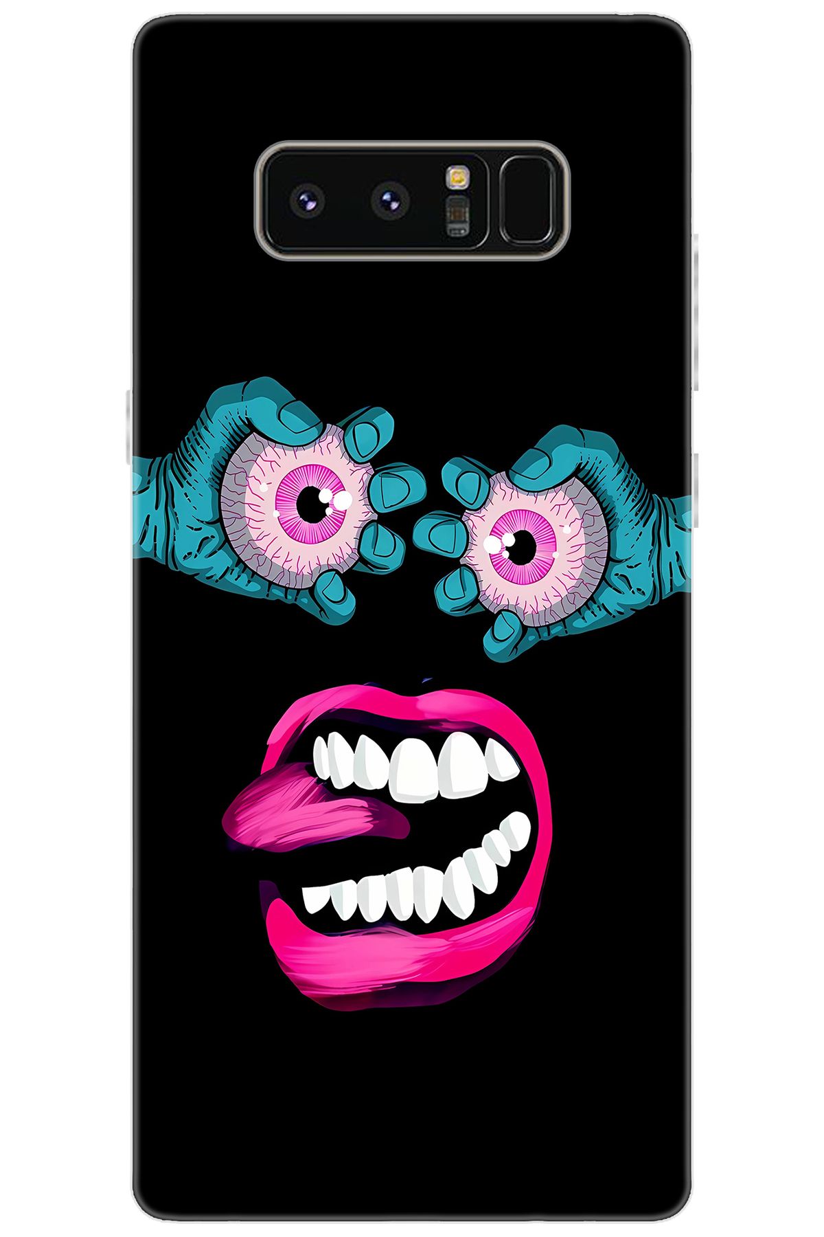 Ceppare Samsung Galaxy Note 8 (SM-N950F) Uyumlu Kılıf Desenli Silikon Çılgın Gözler STK:657 CP-NUbUyX0