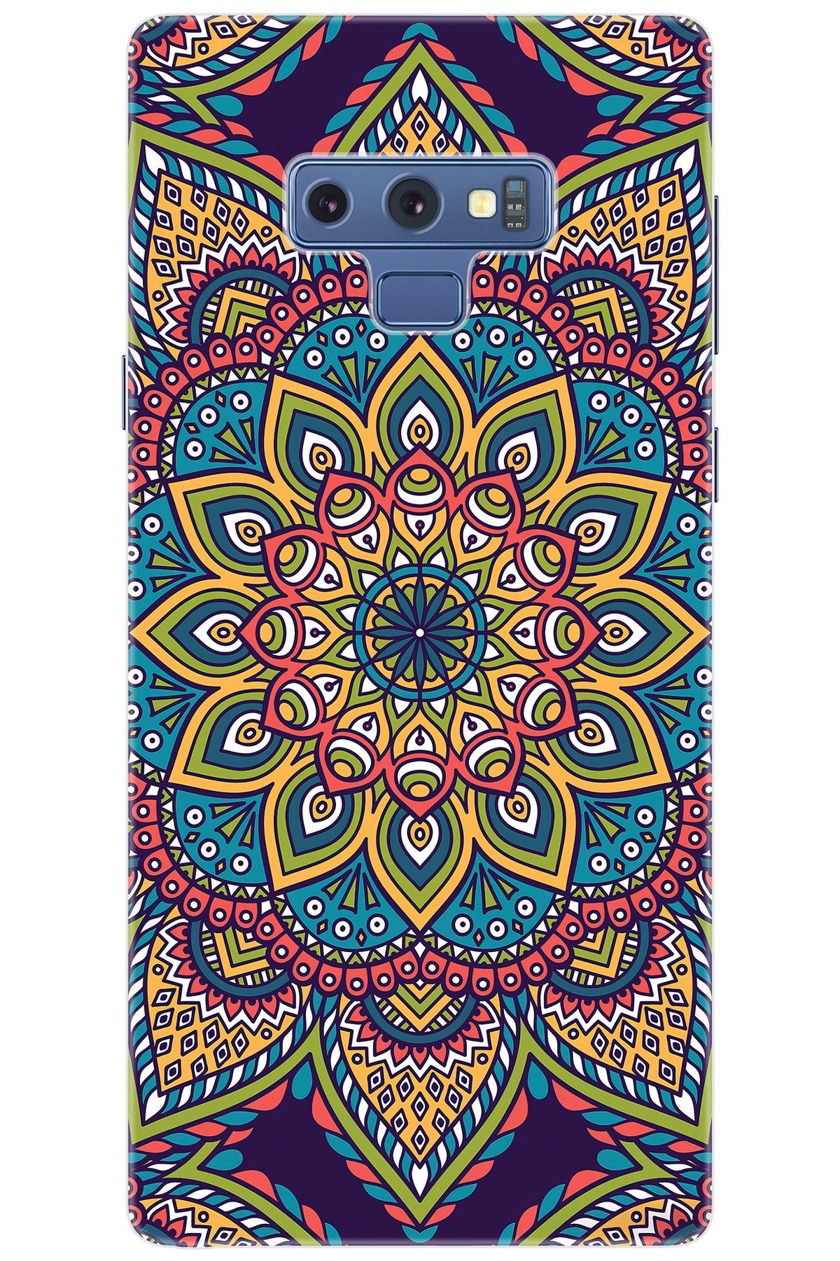 Ceppare Samsung Galaxy Note 9 (SM-N960F) Uyumlu Kılıf Desenli Silikon Mandala Vektör STK:502 CP-bJ2MTbe