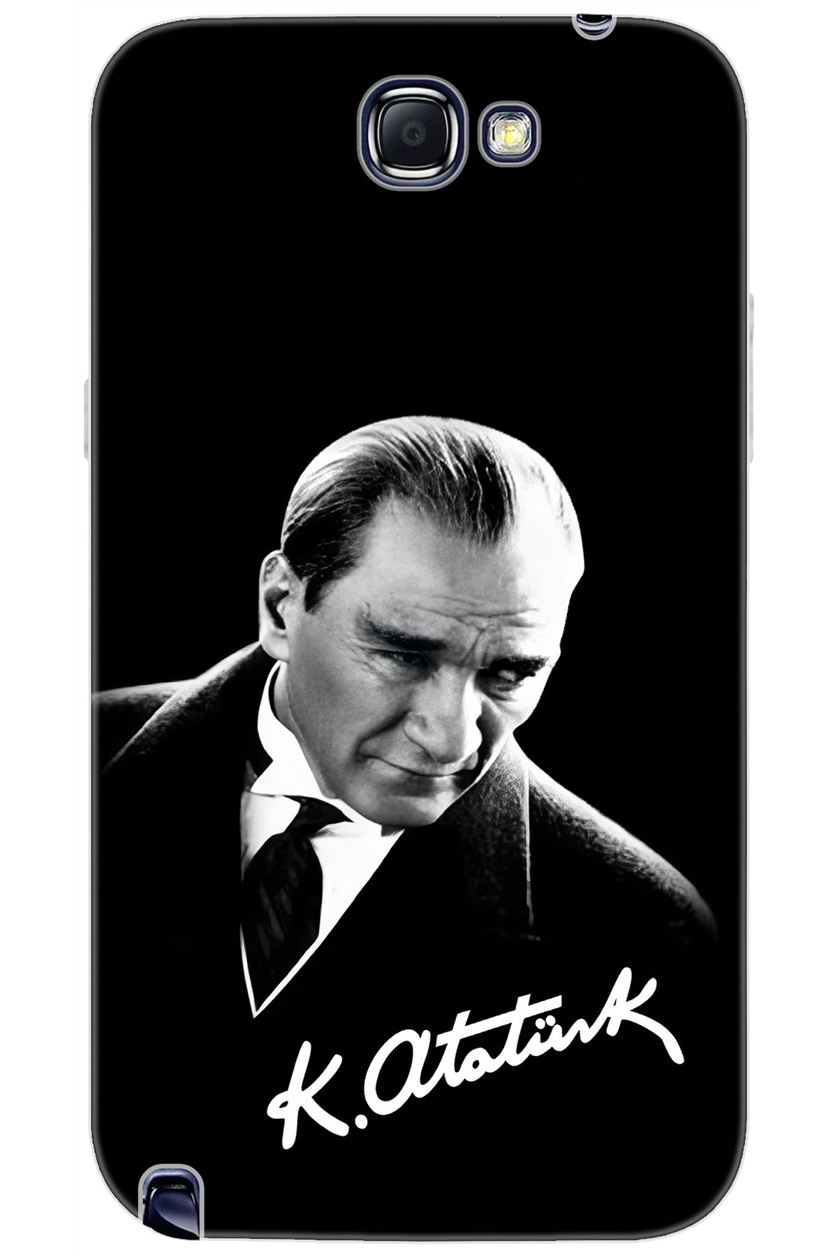 Ceppare Samsung Galaxy Note 2 (GT-N7100) Uyumlu Kılıf Desenli Silikon Atatürk Serisi STK:390 CP-WBbJdsB