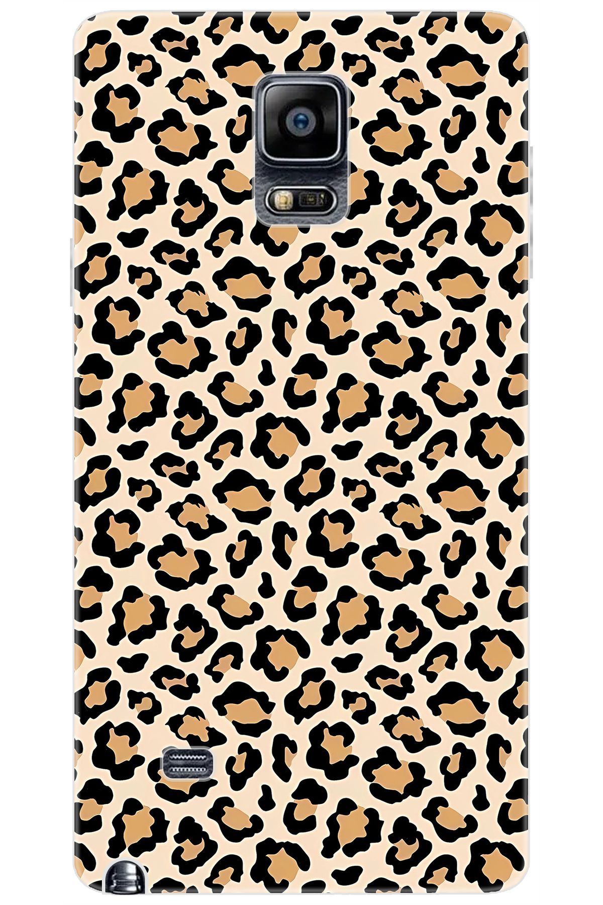 Ceppare Samsung Galaxy Note 4 (SM-N910F) Uyumlu Kılıf Desenli Silikon Leopar Desen STK:743 CP-1ikFFD7