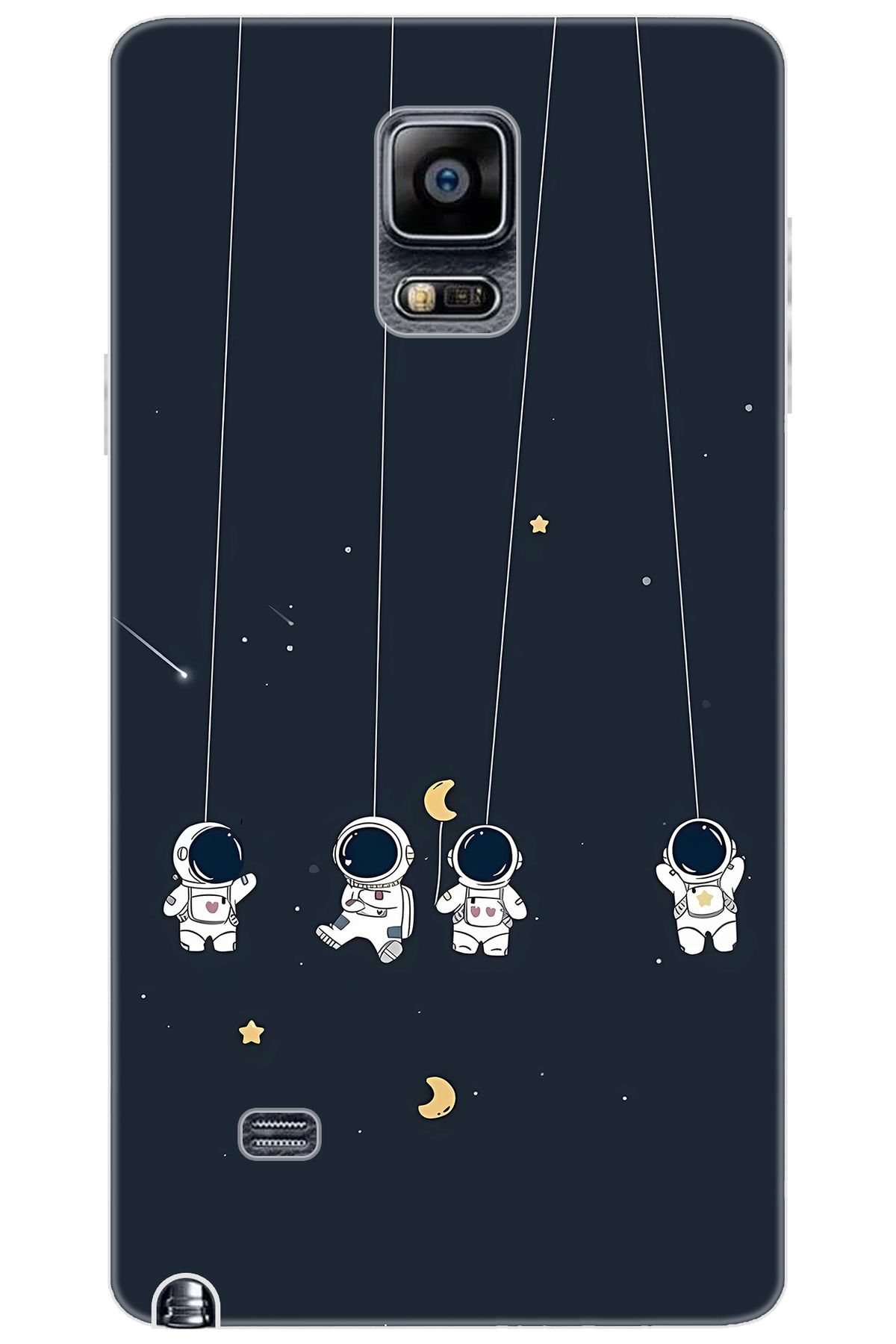 Ceppare Samsung Galaxy Note 4 (SM-N910F) Uyumlu Kılıf Desenli Silikon Astronot STK:663 CP-F951vsW