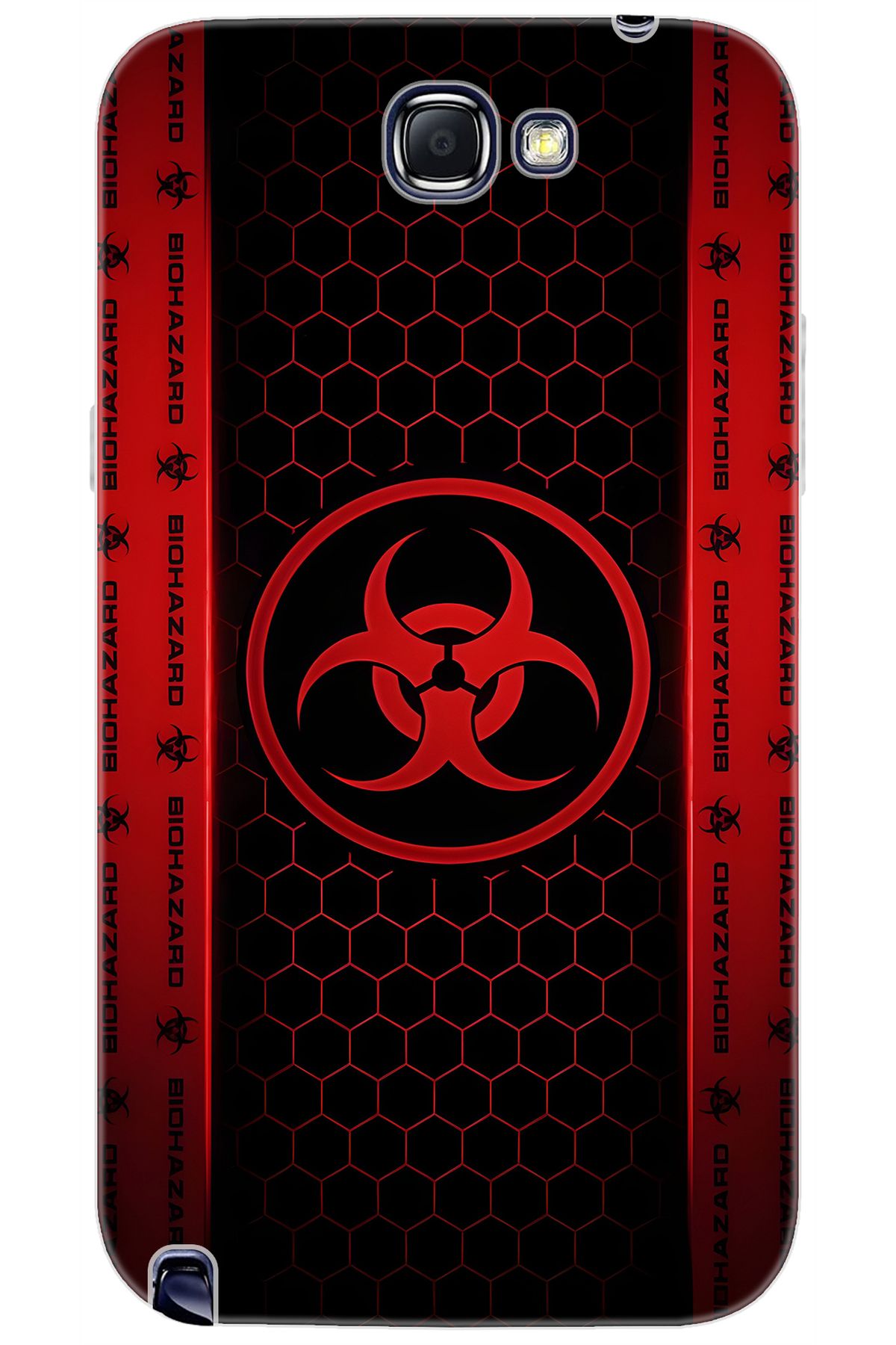 Ceppare Samsung Galaxy Note 2 (GT-N7100) Uyumlu Kılıf Desenli Silikon Biohazard STK:754 CP-lHuxicd