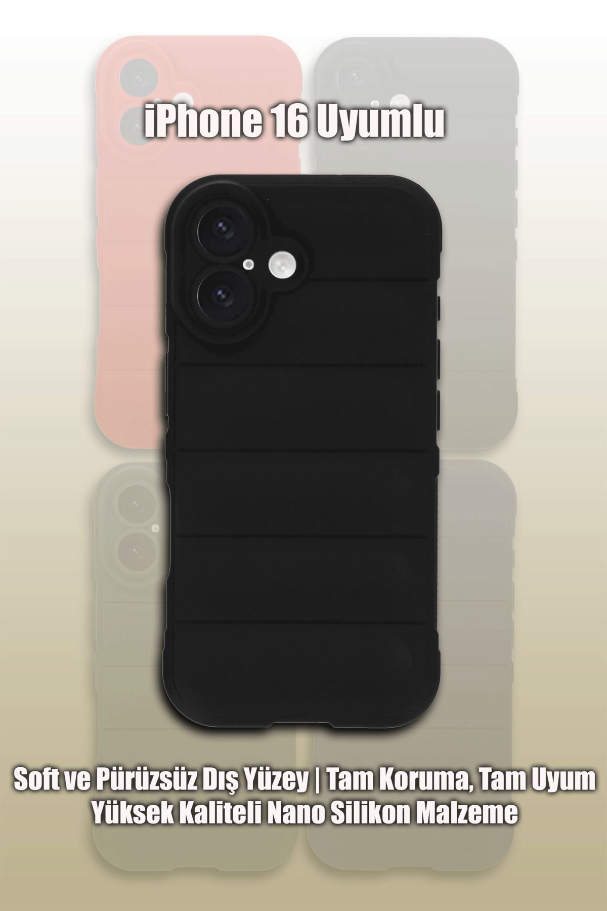 mobrika iPhone 16 Uyumlu Optimum Silikon Telefon Kılıfı