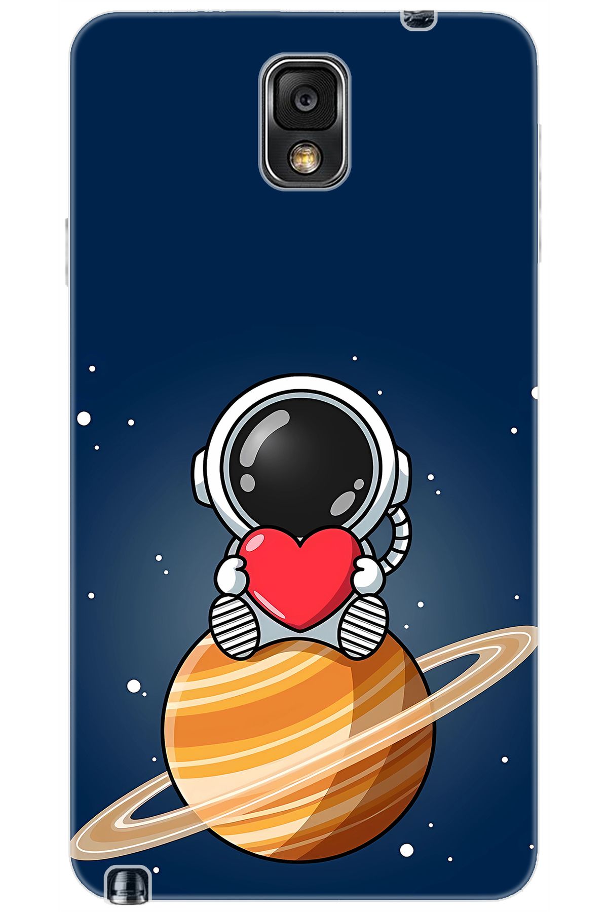 Ceppare Samsung Galaxy Note 3 (SM-N9000Q) Uyumlu Kılıf Desenli Silikon Astronot STK:697 CP-xejOXg0