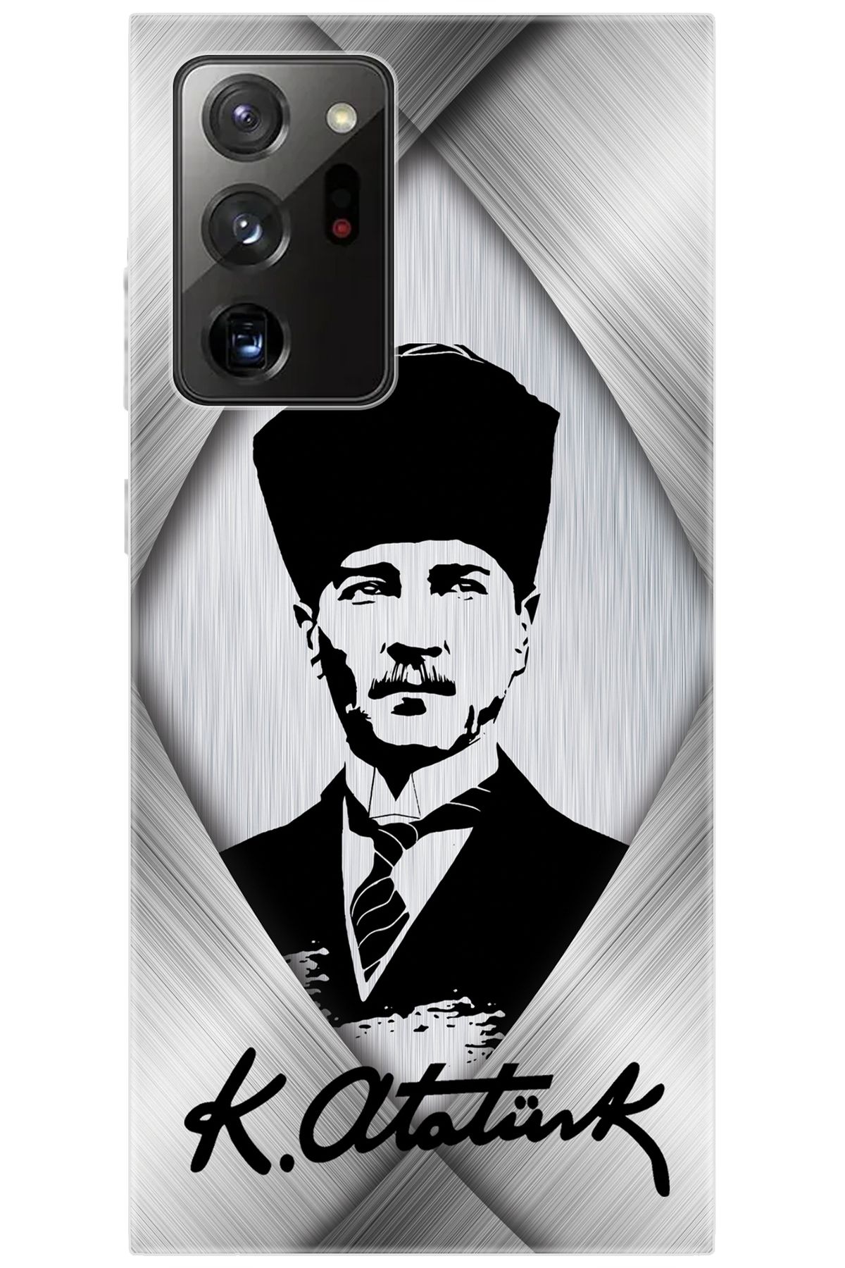 Ceppare Samsung Galaxy Note 20 ULTRA SM-N985F Uyumlu Kılıf Desen Silikon Atatürk Tasarım STK:402 CP-2ewVe30